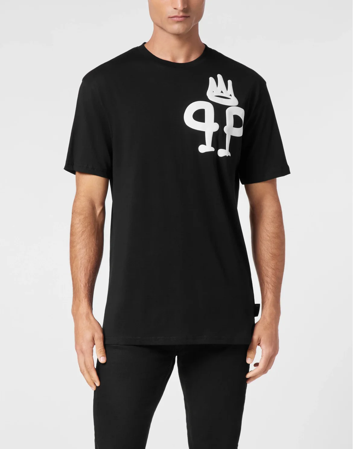 T-shirt Round Neck SS King Plein, цвет: Черный