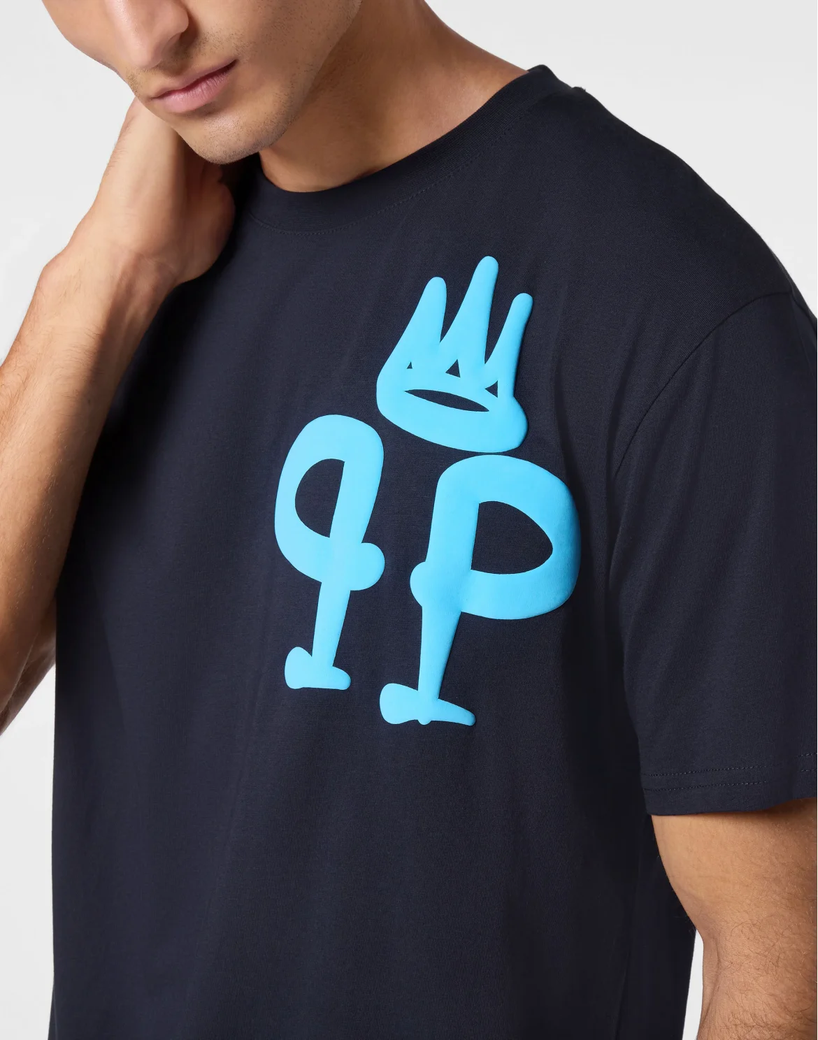 T-shirt Round Neck SS King Plein, цвет: Синий