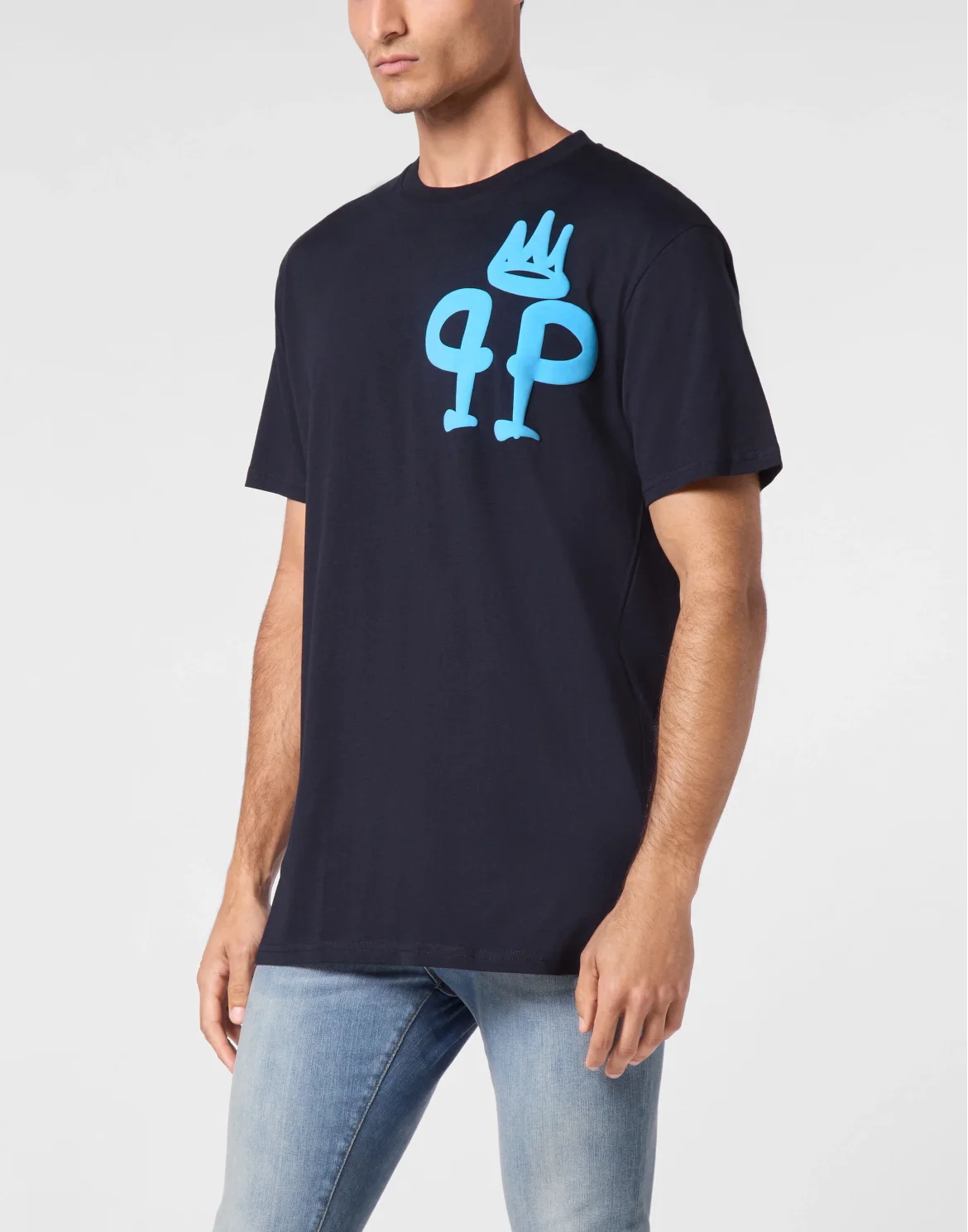 T-shirt Round Neck SS King Plein, цвет: Синий