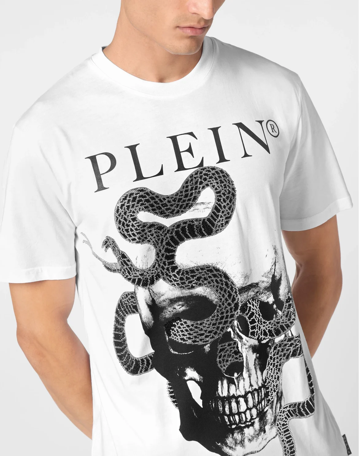 T-shirt Round Neck SS Stones Snake, цвет: Белый