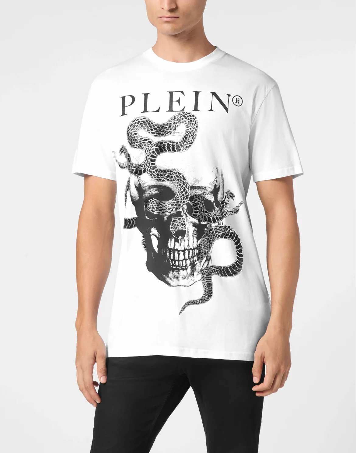 T-shirt Round Neck SS Stones Snake, цвет: Белый