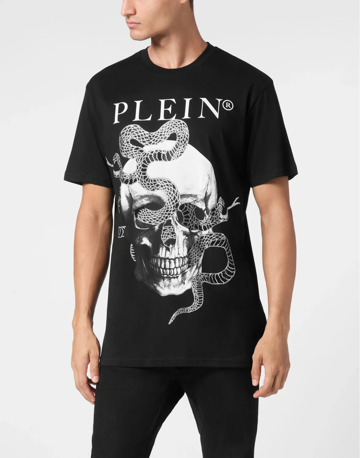 T-shirt Round Neck SS Stones Snake, цвет: Черный
