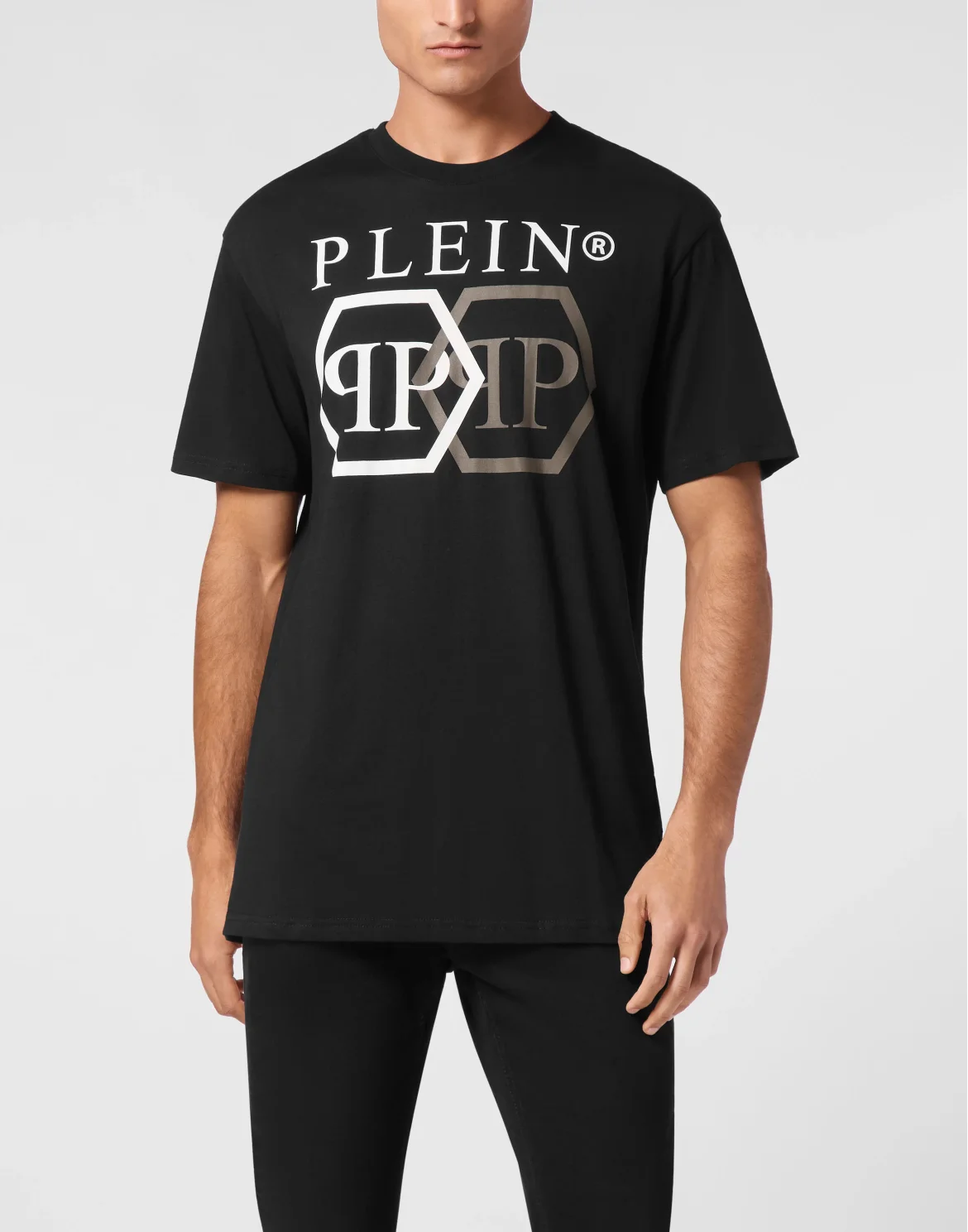 T-shirt Round Neck SS Stones Hexagon, цвет: Черный