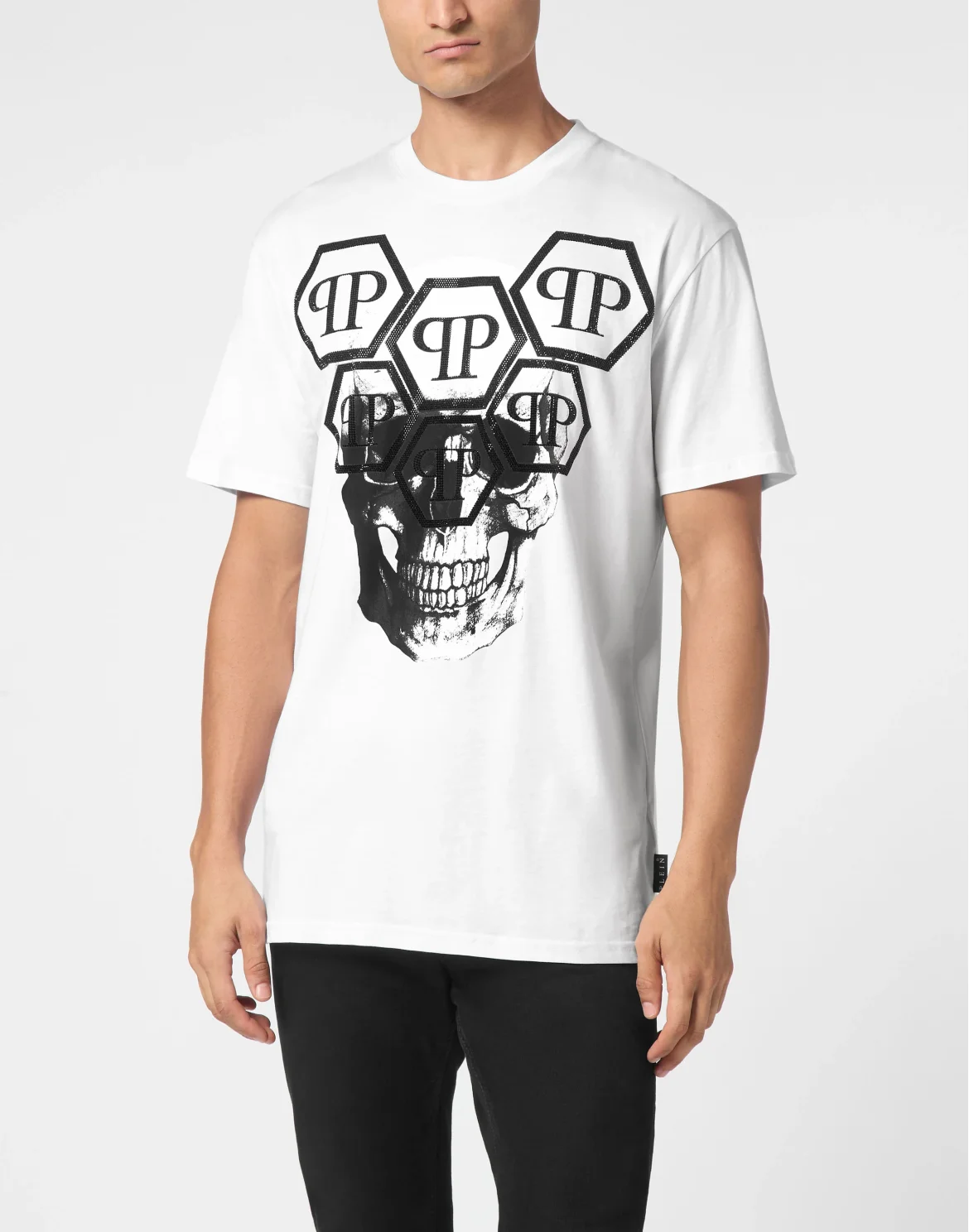 T-shirt Round Neck SS Stones Skull, цвет: Белый