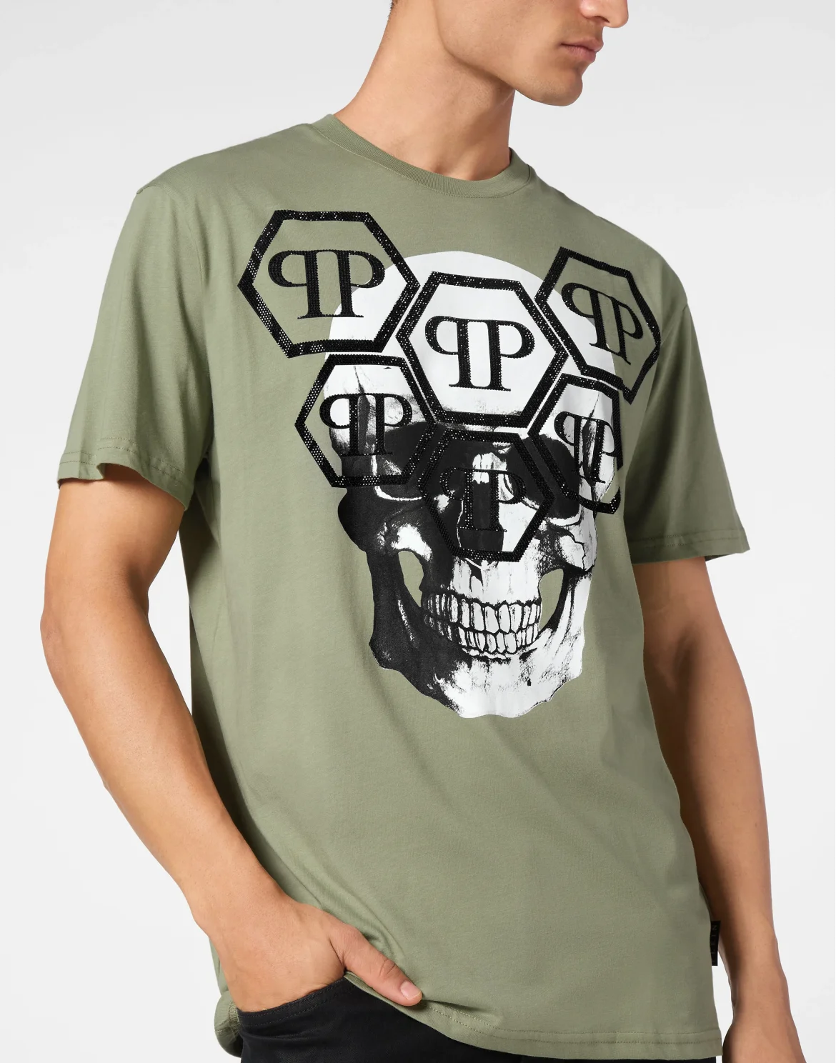 T-shirt Round Neck SS Stones Skull, цвет: Камуфляж