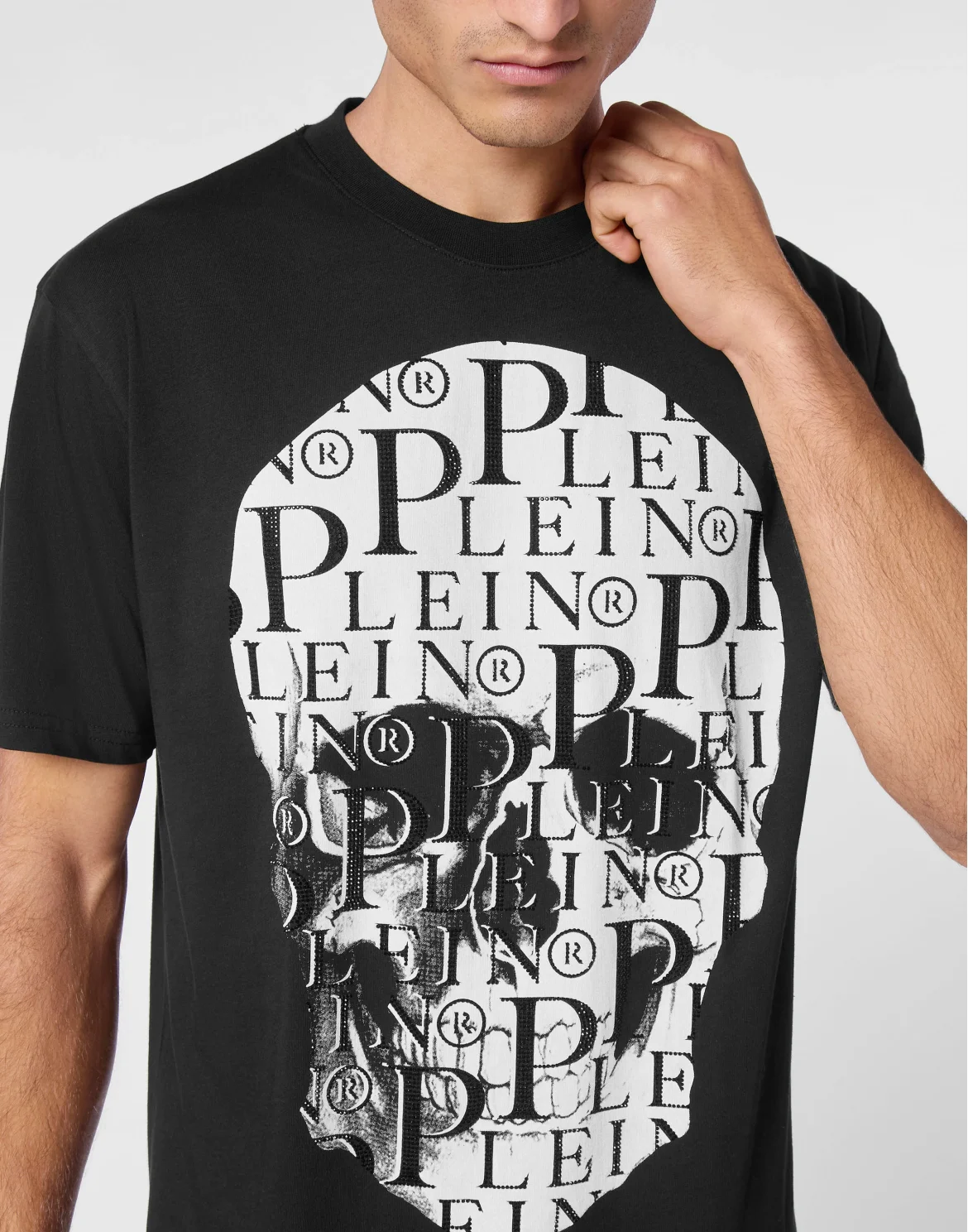 T-shirt Round Neck SS Stones Skull, цвет: Черный