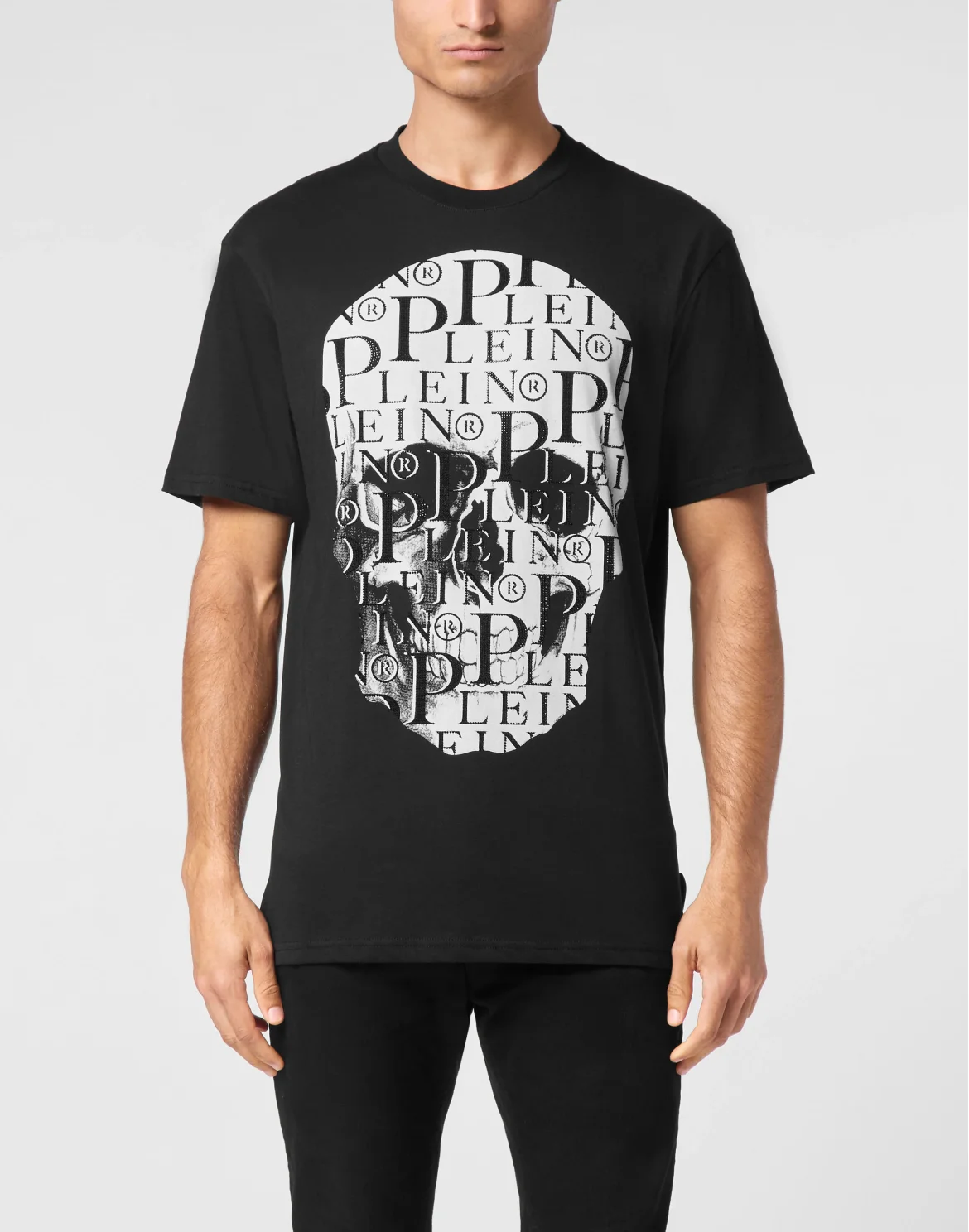 T-shirt Round Neck SS Stones Skull, цвет: Черный