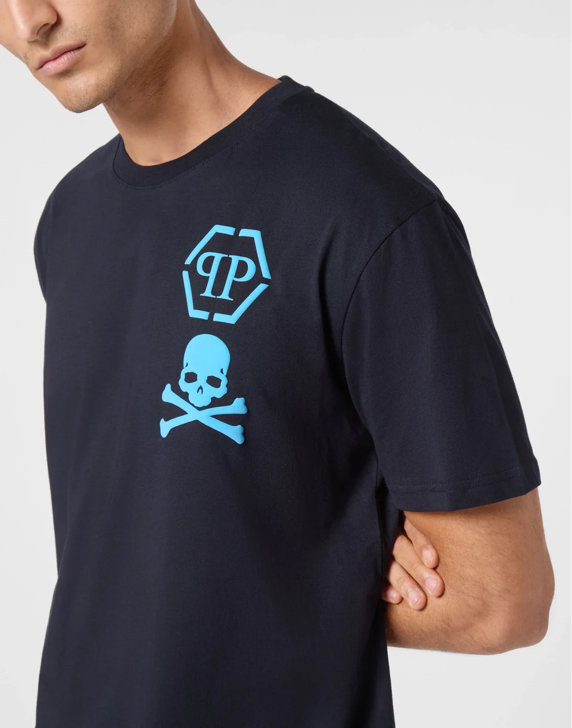 T-shirt V-Neck SS Skull&Bones, цвет: Синий