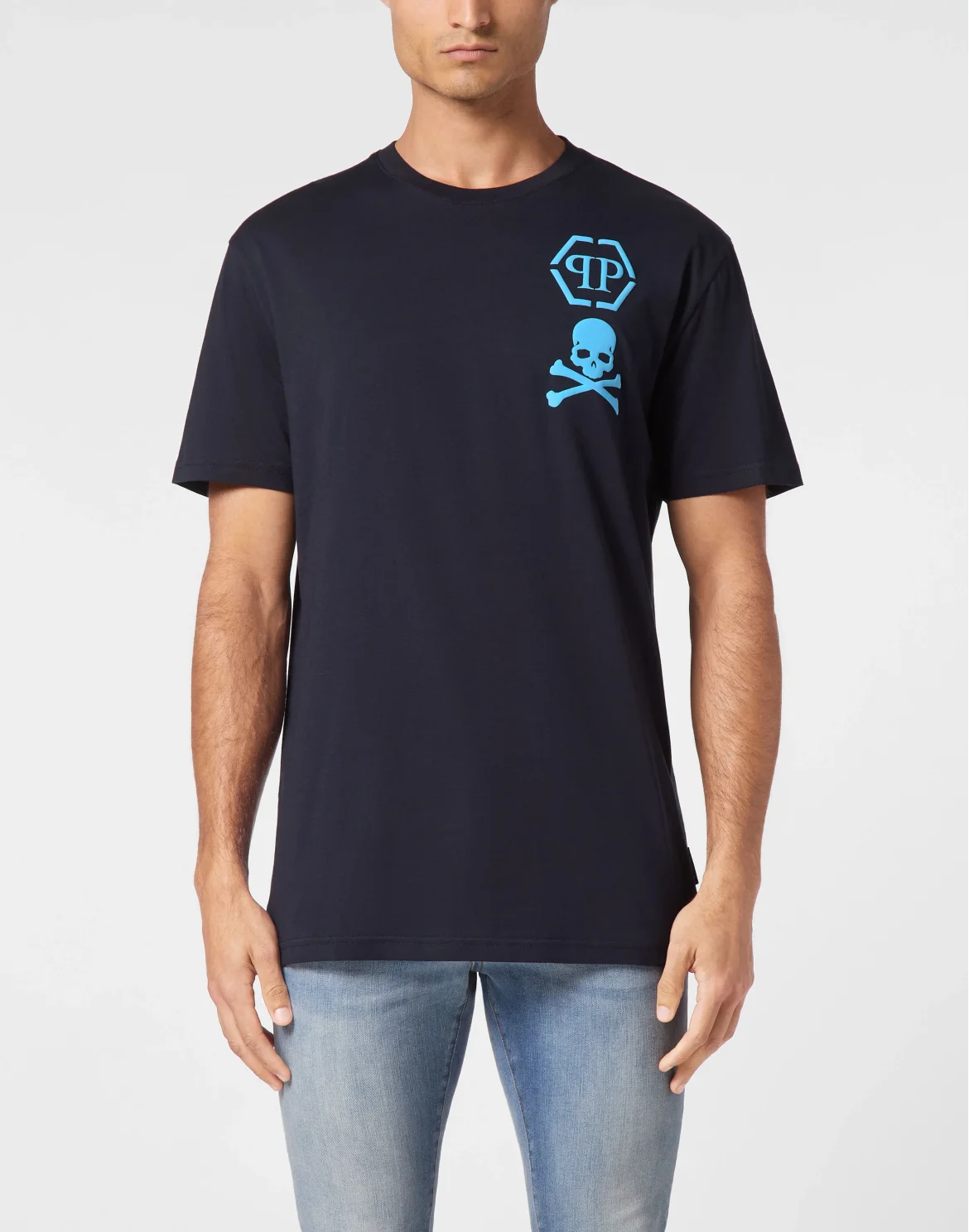 T-shirt V-Neck SS Skull&Bones, цвет: Синий