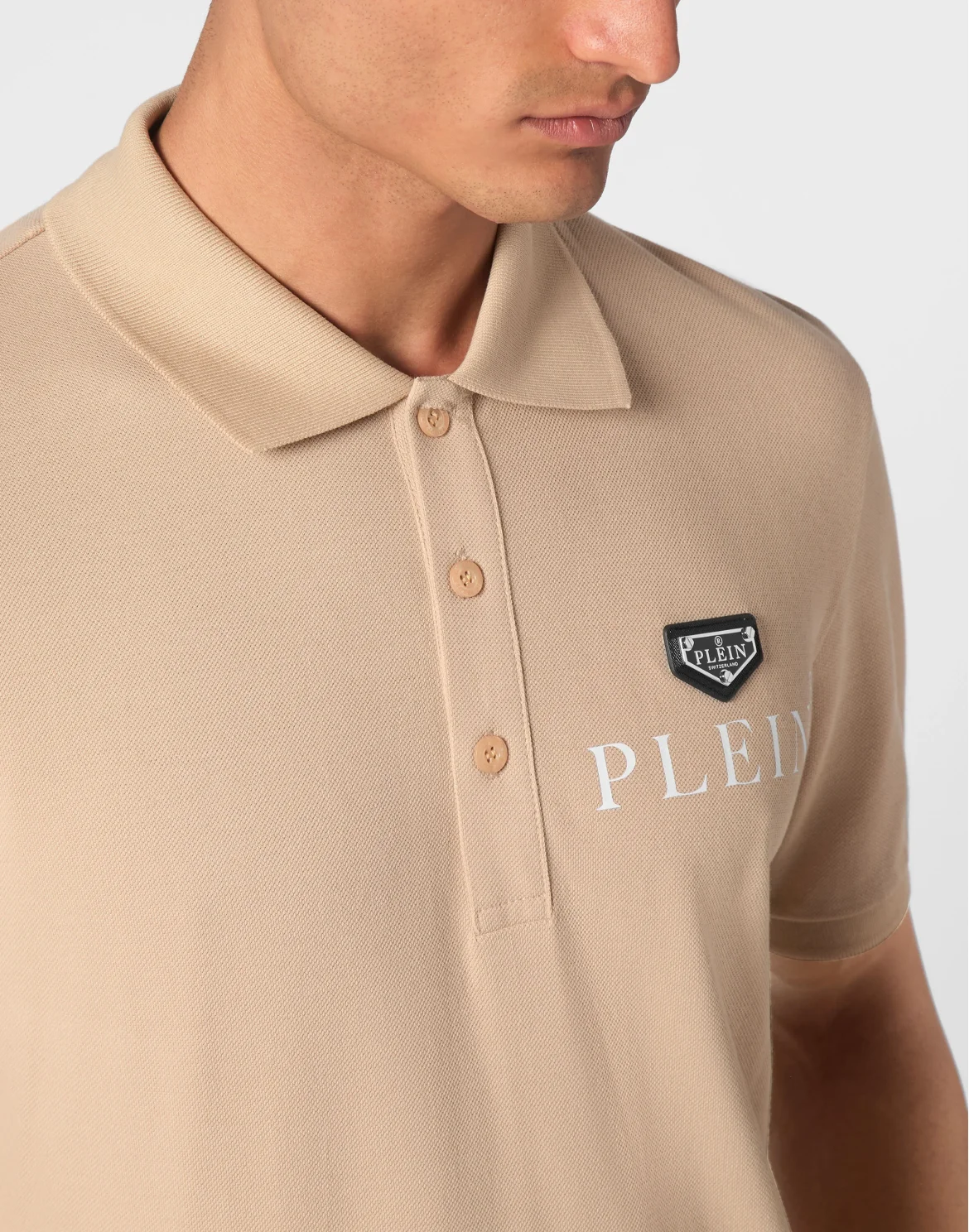 Polo Shirt SS Iconic Plein, цвет: Бежевый