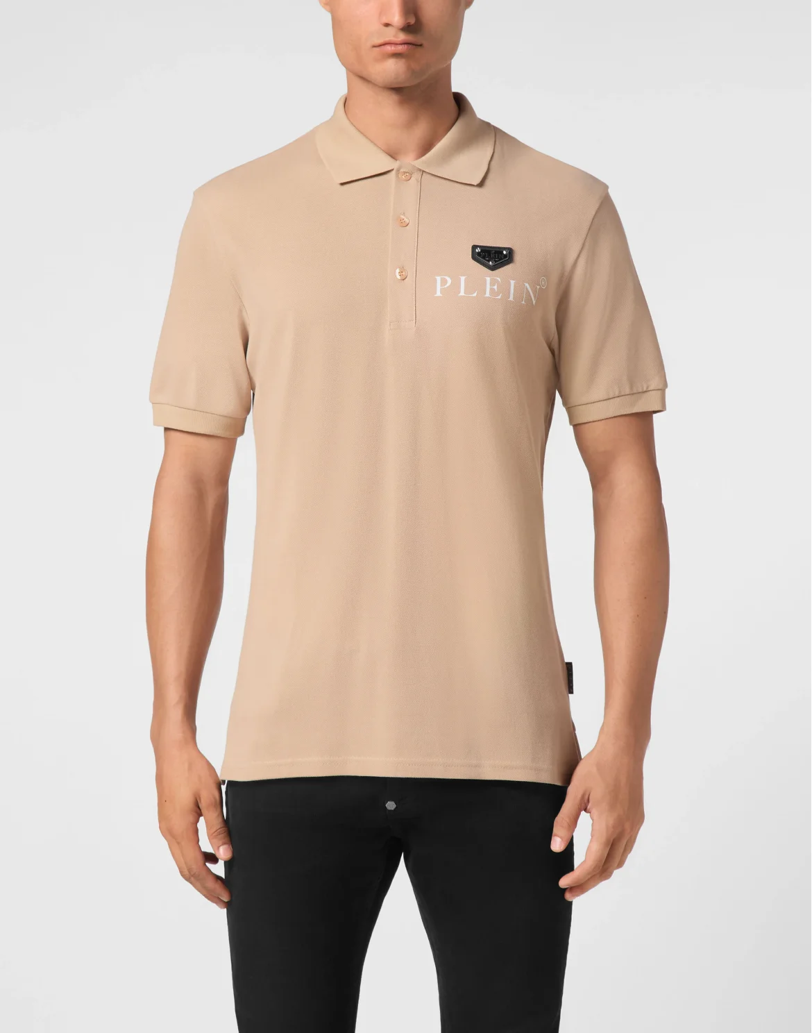 Polo Shirt SS Iconic Plein, цвет: Бежевый