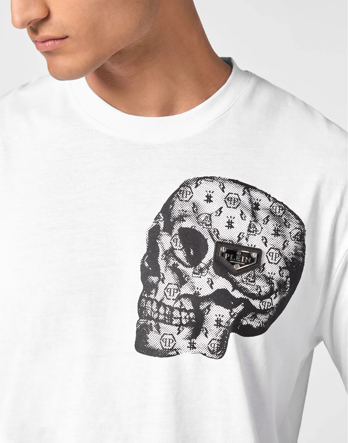 T-shirt Round Neck SS Skull, цвет: Белый
