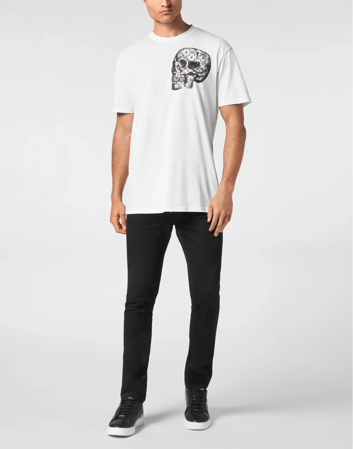 T-shirt Round Neck SS Skull, цвет: Белый