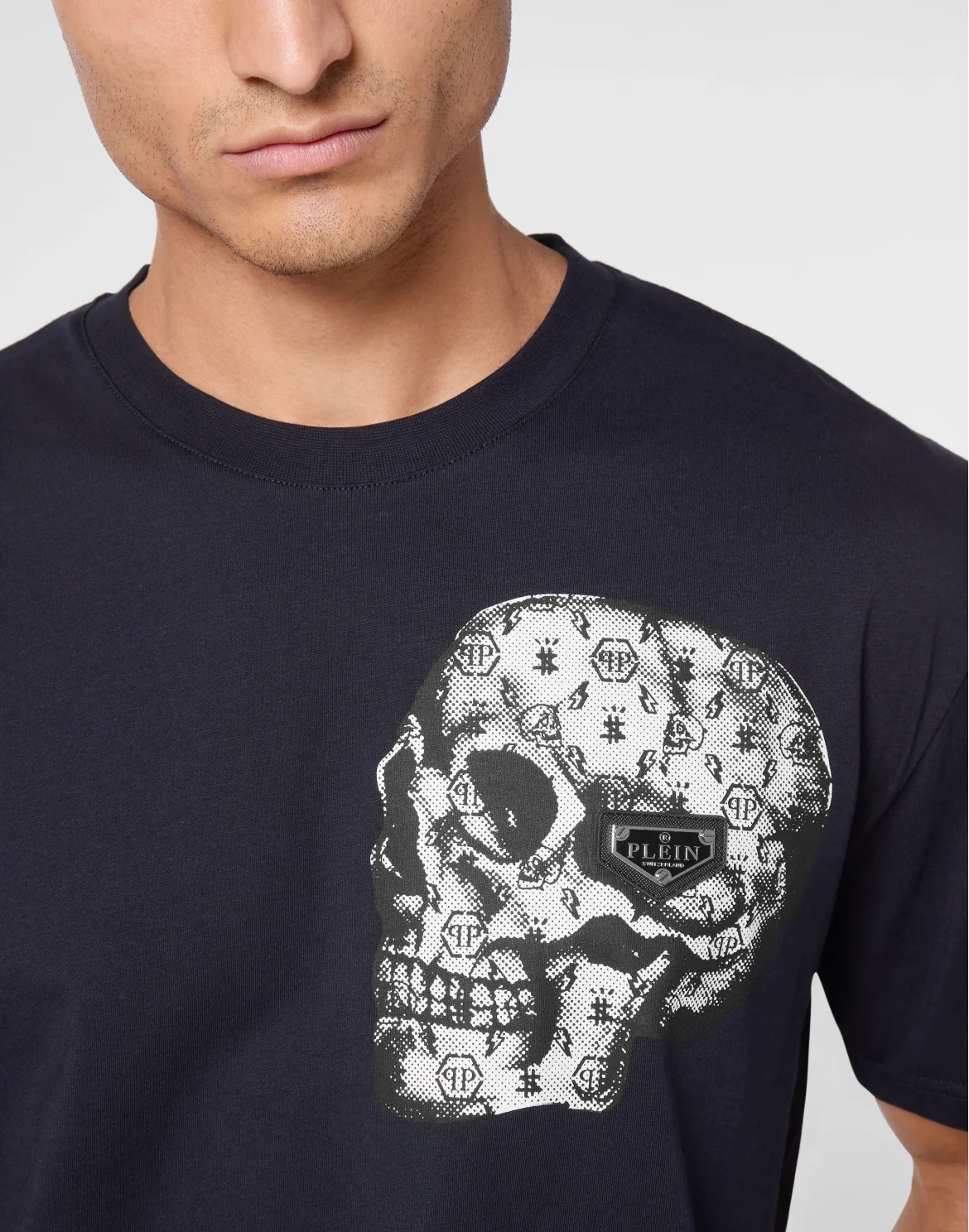T-shirt Round Neck SS Skull, цвет: Синий