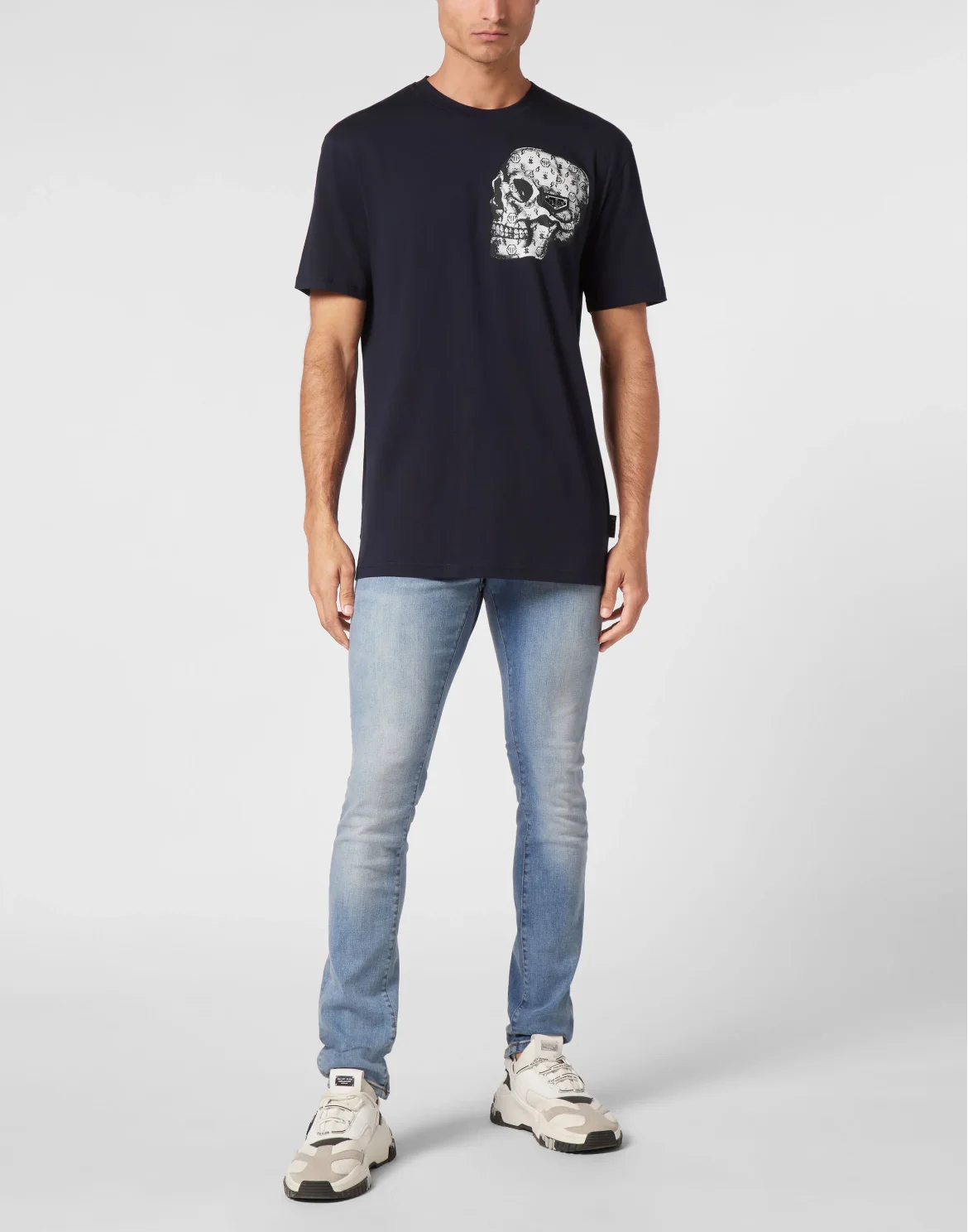 T-shirt Round Neck SS Skull, цвет: Синий