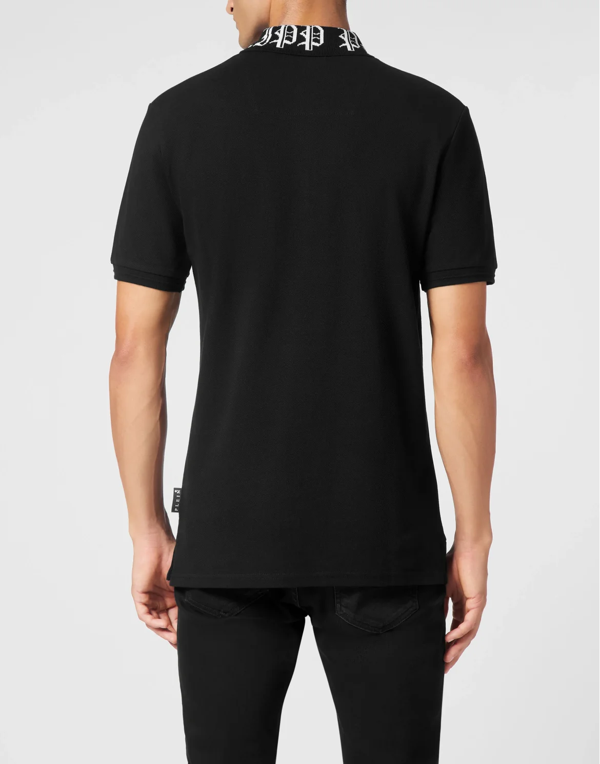 Pique Polo Shirt SS Gothic Plein, цвет: Черный