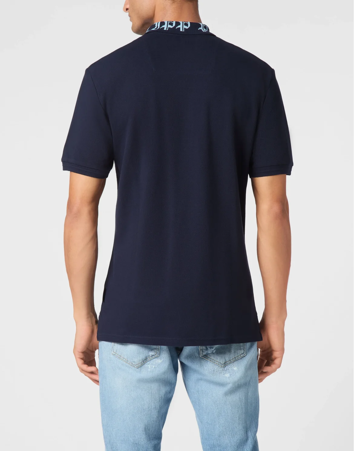Pique Polo Shirt SS Gothic Plein, цвет: Синий