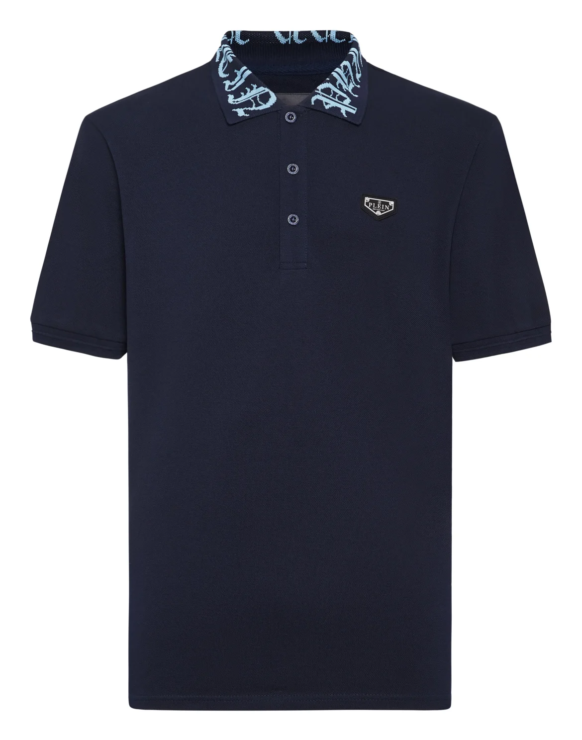 Pique Polo Shirt SS Gothic Plein, цвет: Синий