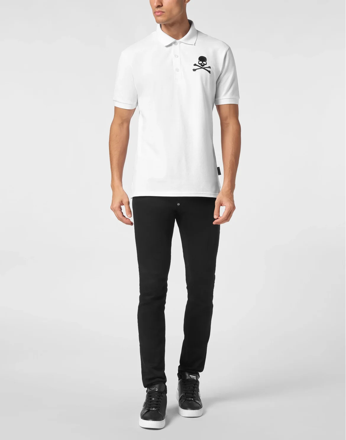 Pique Polo Shirt SS Skull&Bones, цвет: Белый
