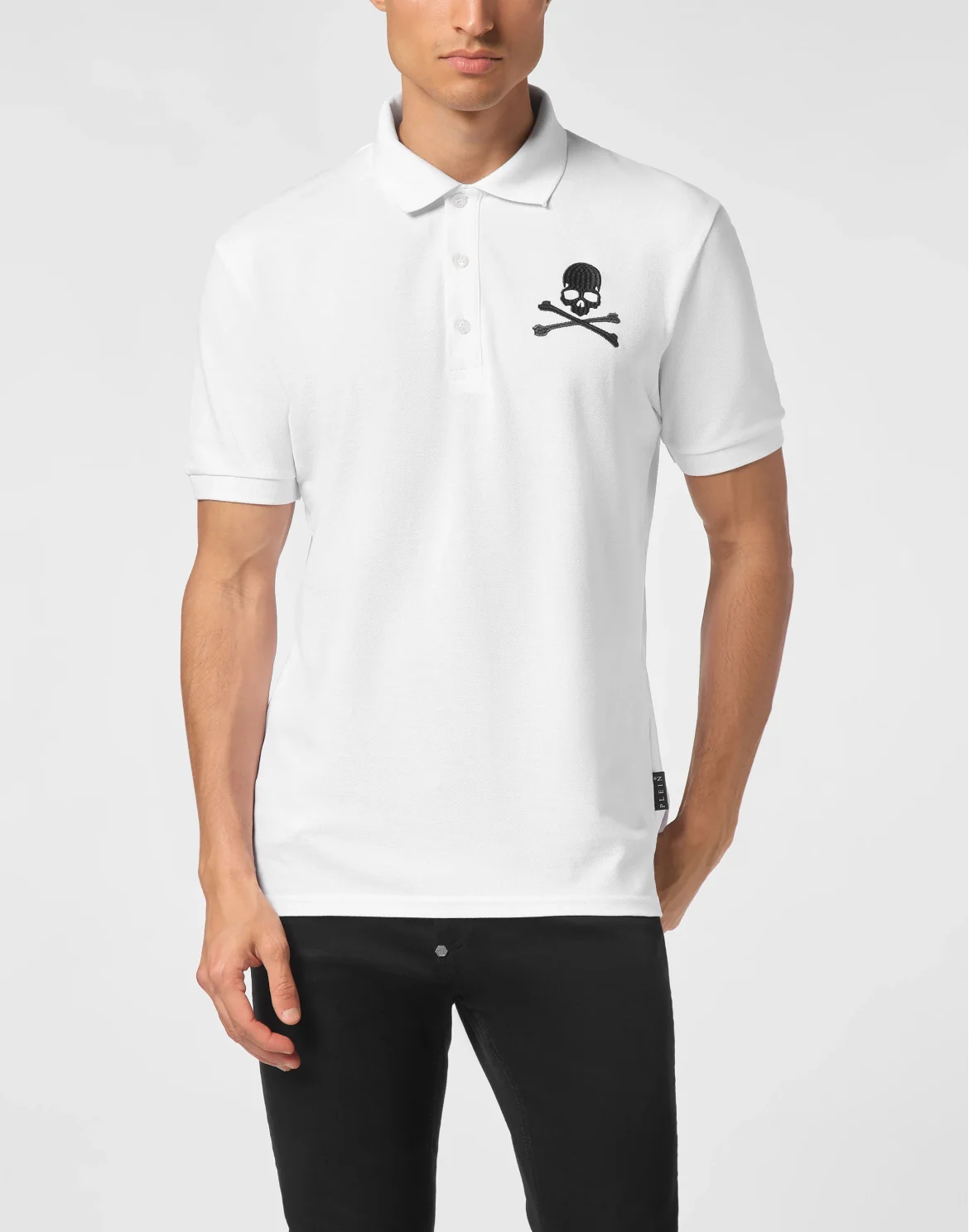 Pique Polo Shirt SS Skull&Bones, цвет: Белый
