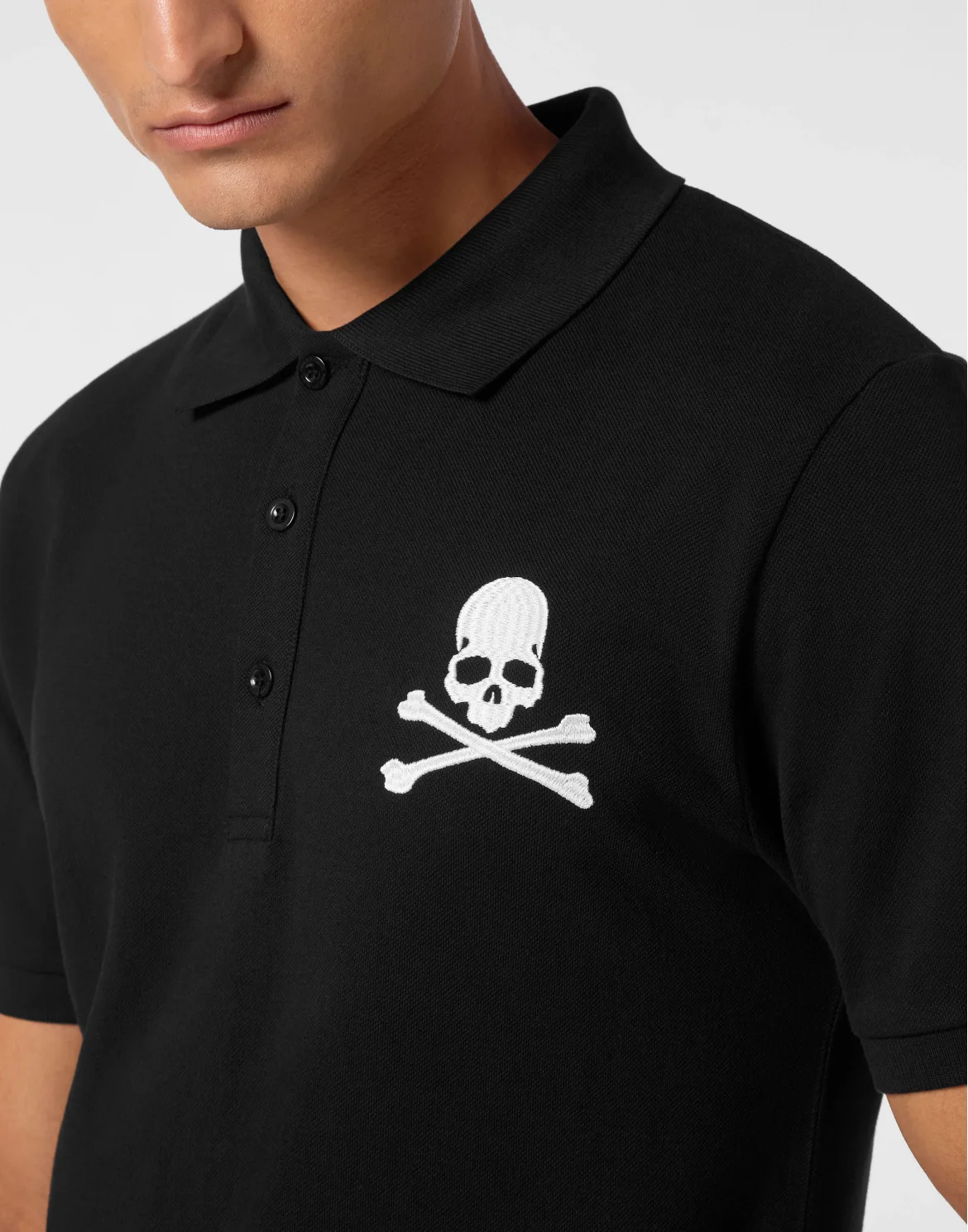 Pique Polo Shirt SS Skull&Bones, цвет: Черный