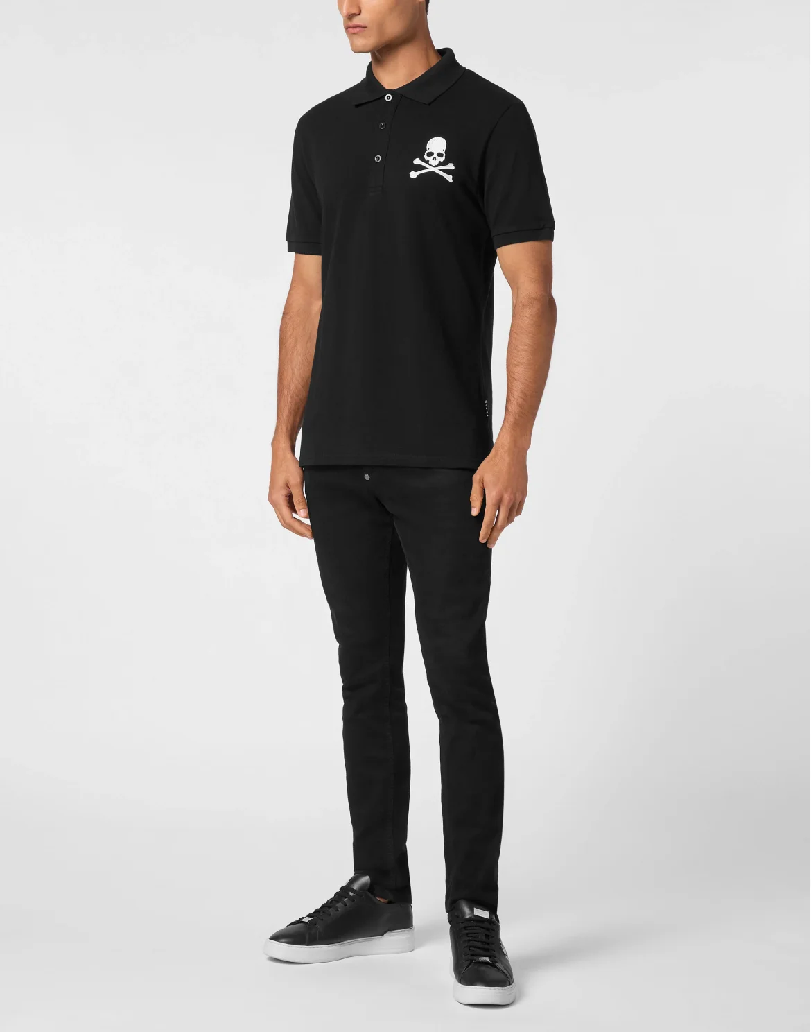 Pique Polo Shirt SS Skull&Bones, цвет: Черный