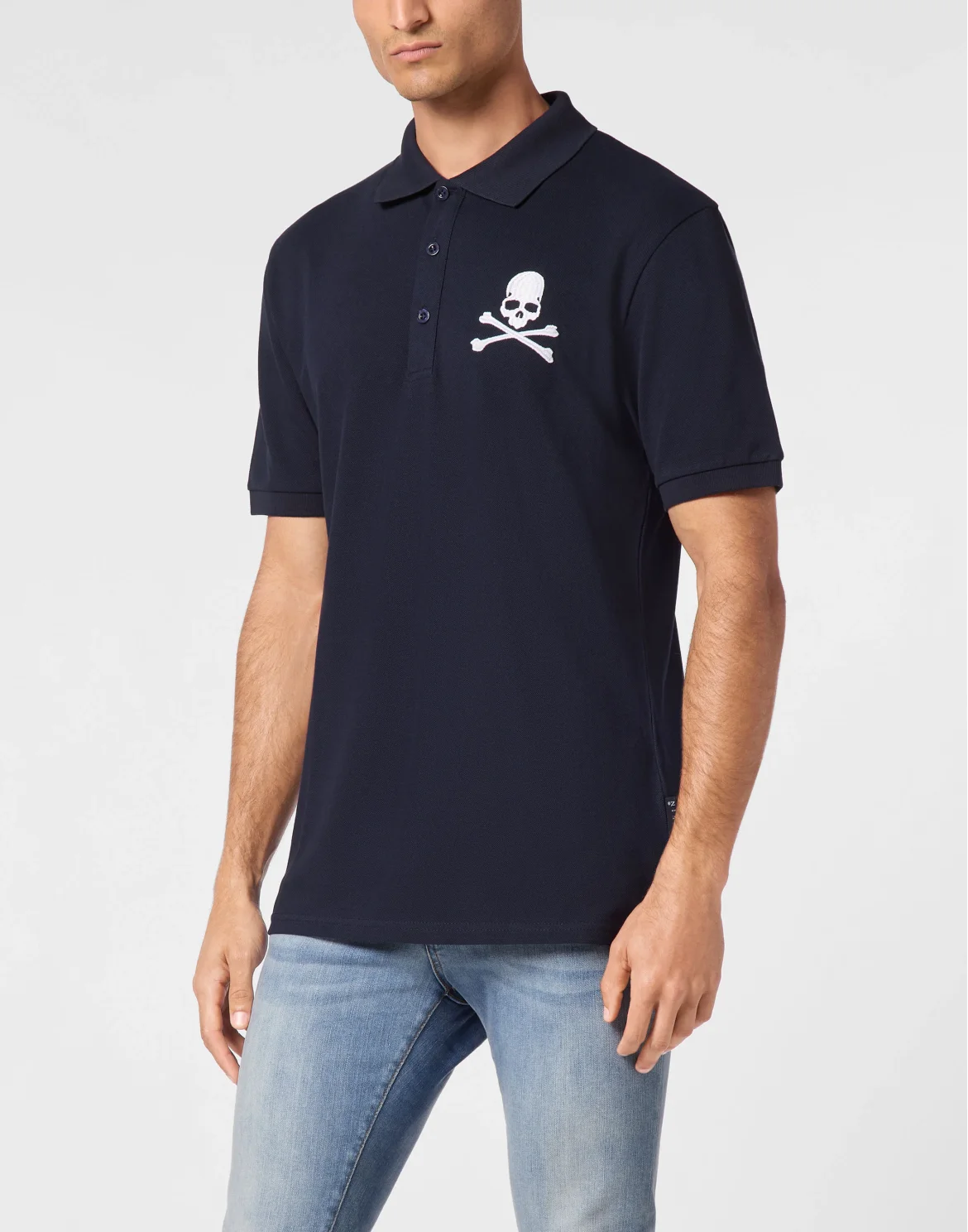 Pique Polo Shirt SS Skull&Bones, цвет: Синий