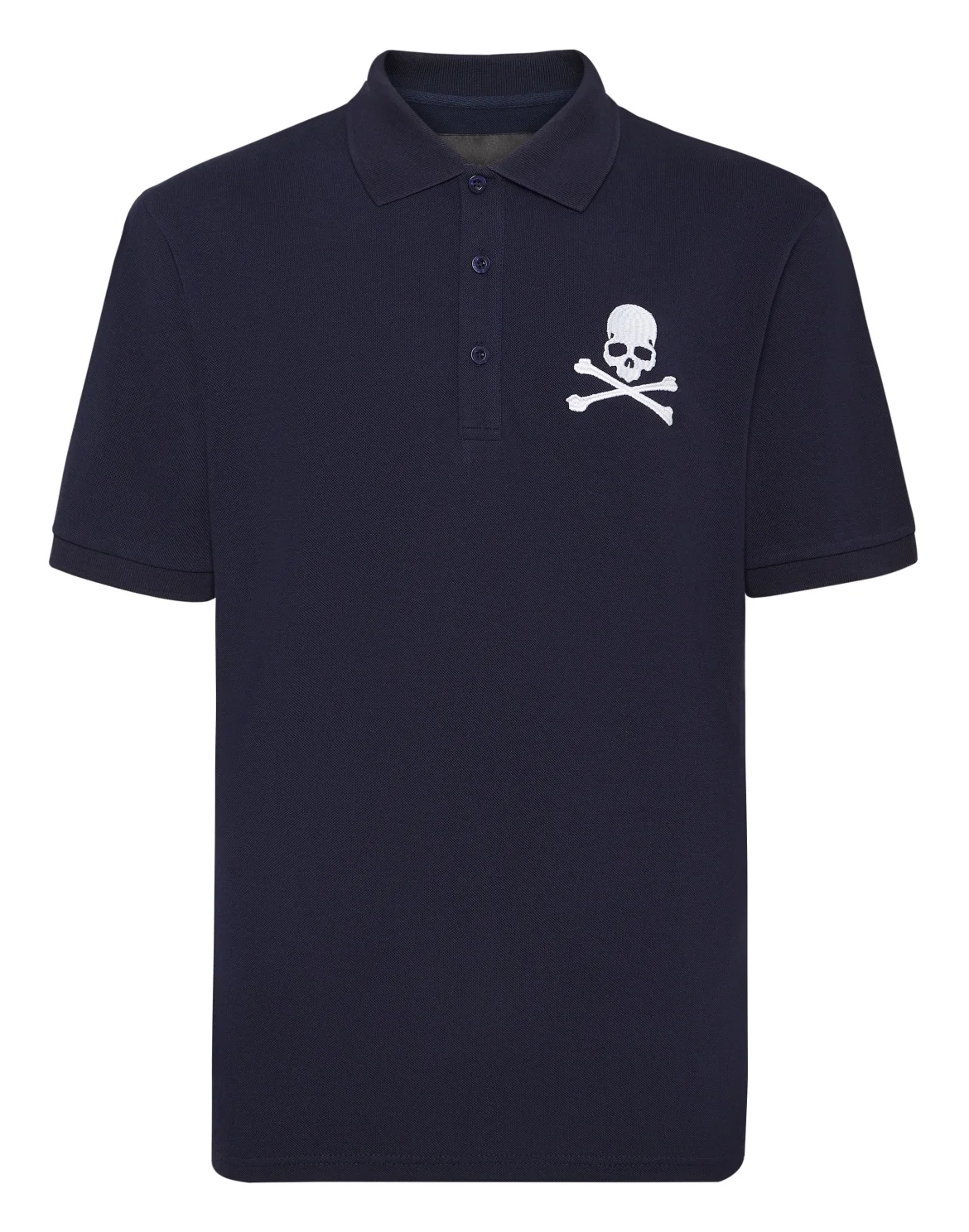 Pique Polo Shirt SS Skull&Bones, цвет: Синий