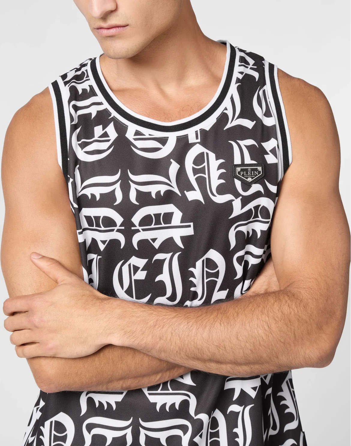 Basket Tank Top Gothic Plein, цвет: Черный