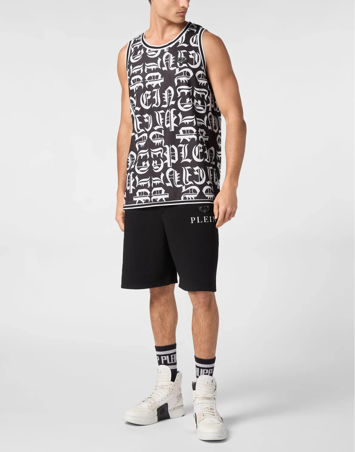 Basket Tank Top Gothic Plein, цвет: Черный
