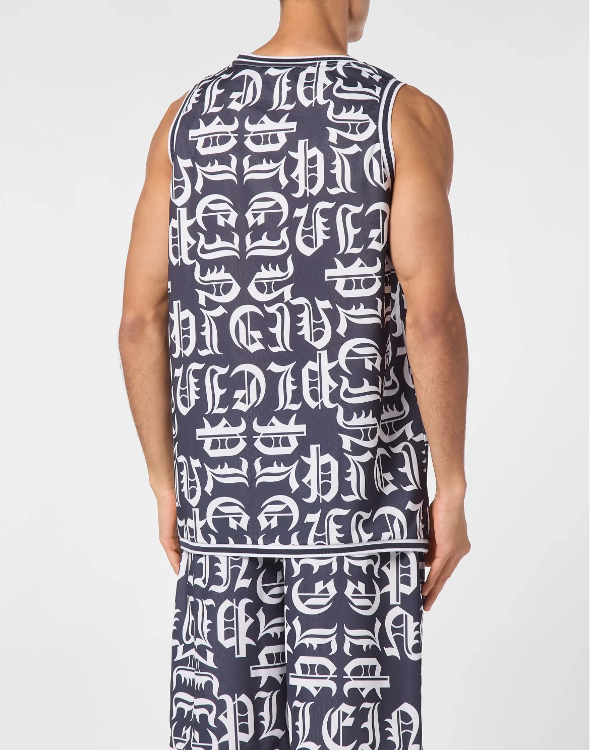 Basket Tank Top Gothic Plein, цвет: Синий
