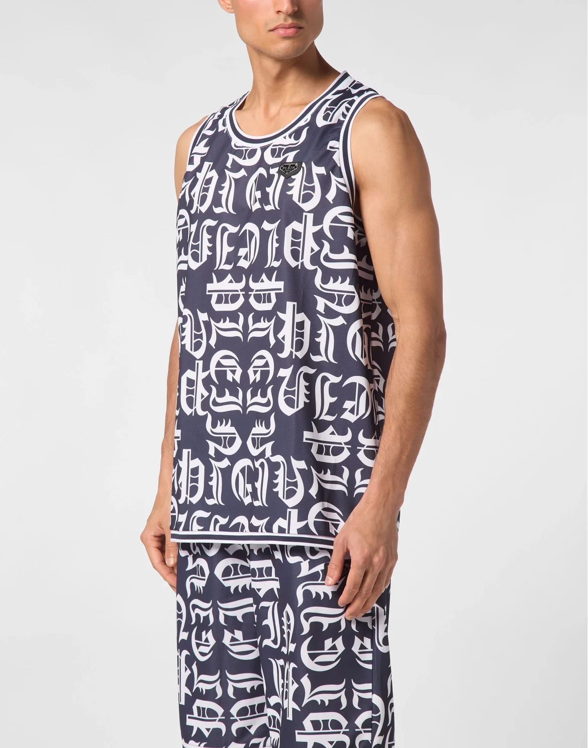 Basket Tank Top Gothic Plein, цвет: Синий
