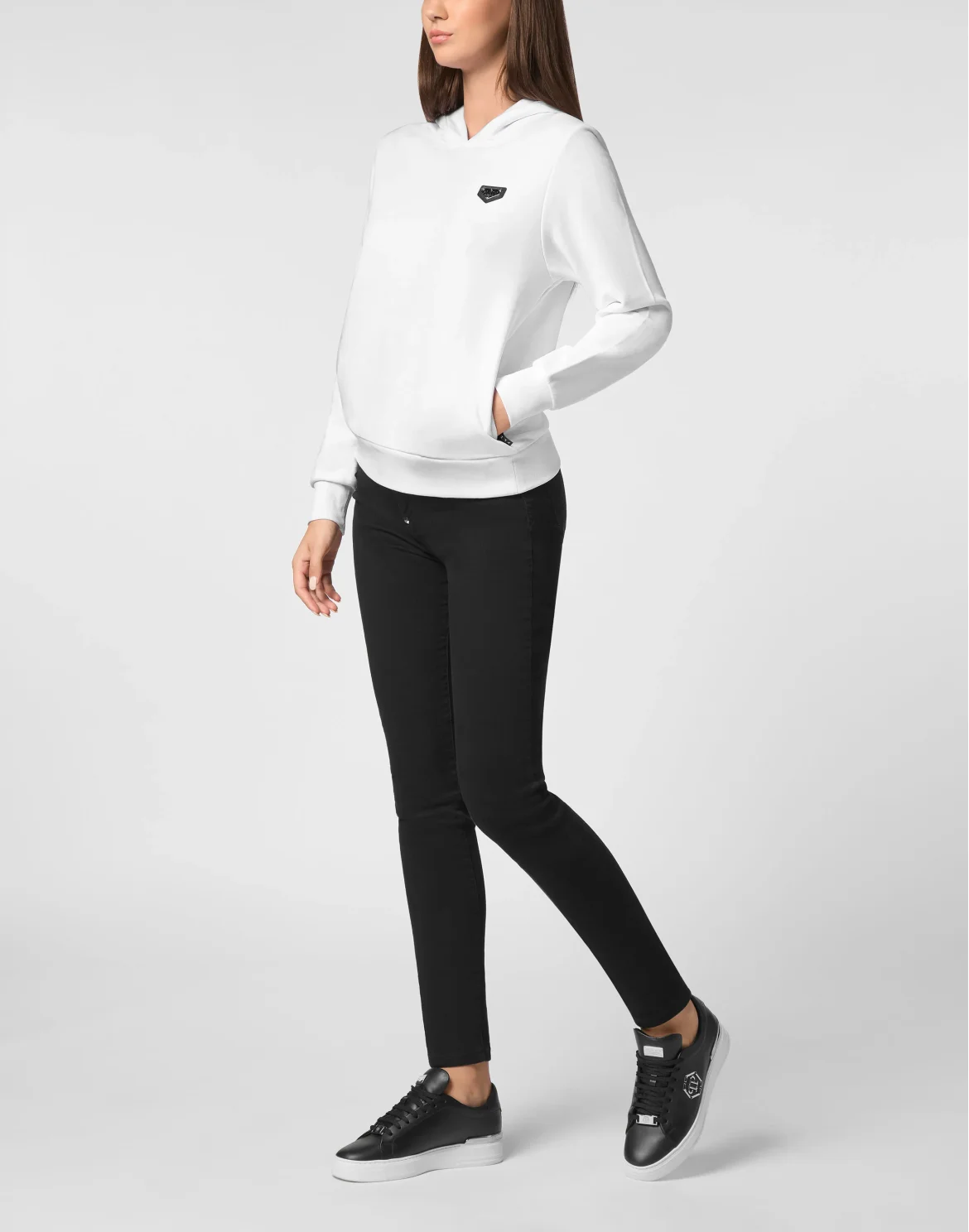 Hoodie Sweatshirt LS Iconic Plein, цвет: Белый