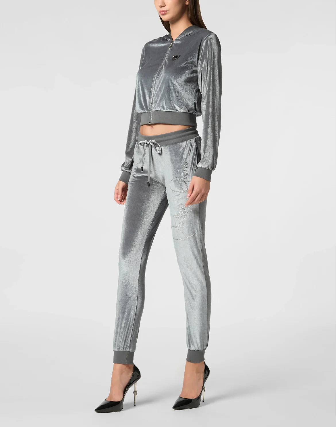 Hoodie Sweatjacket Crystal Signature, цвет: Серый