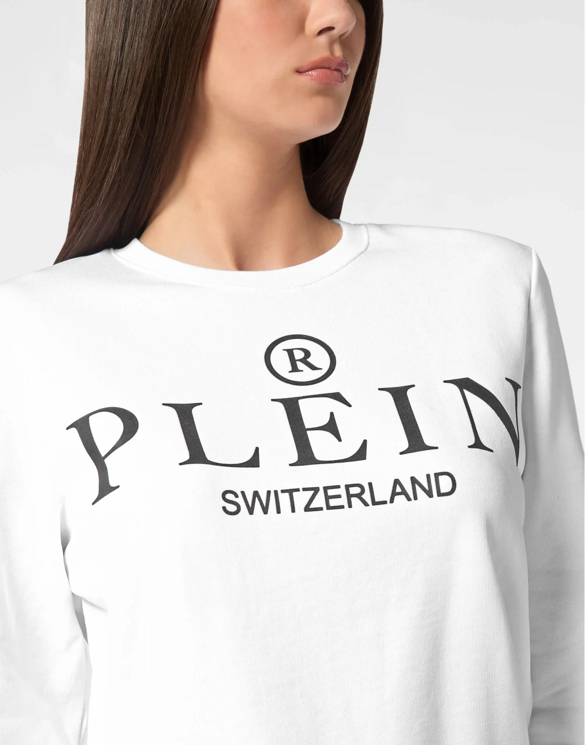Sweatshirt Round Neck LS Iconic Plein, цвет: Белый