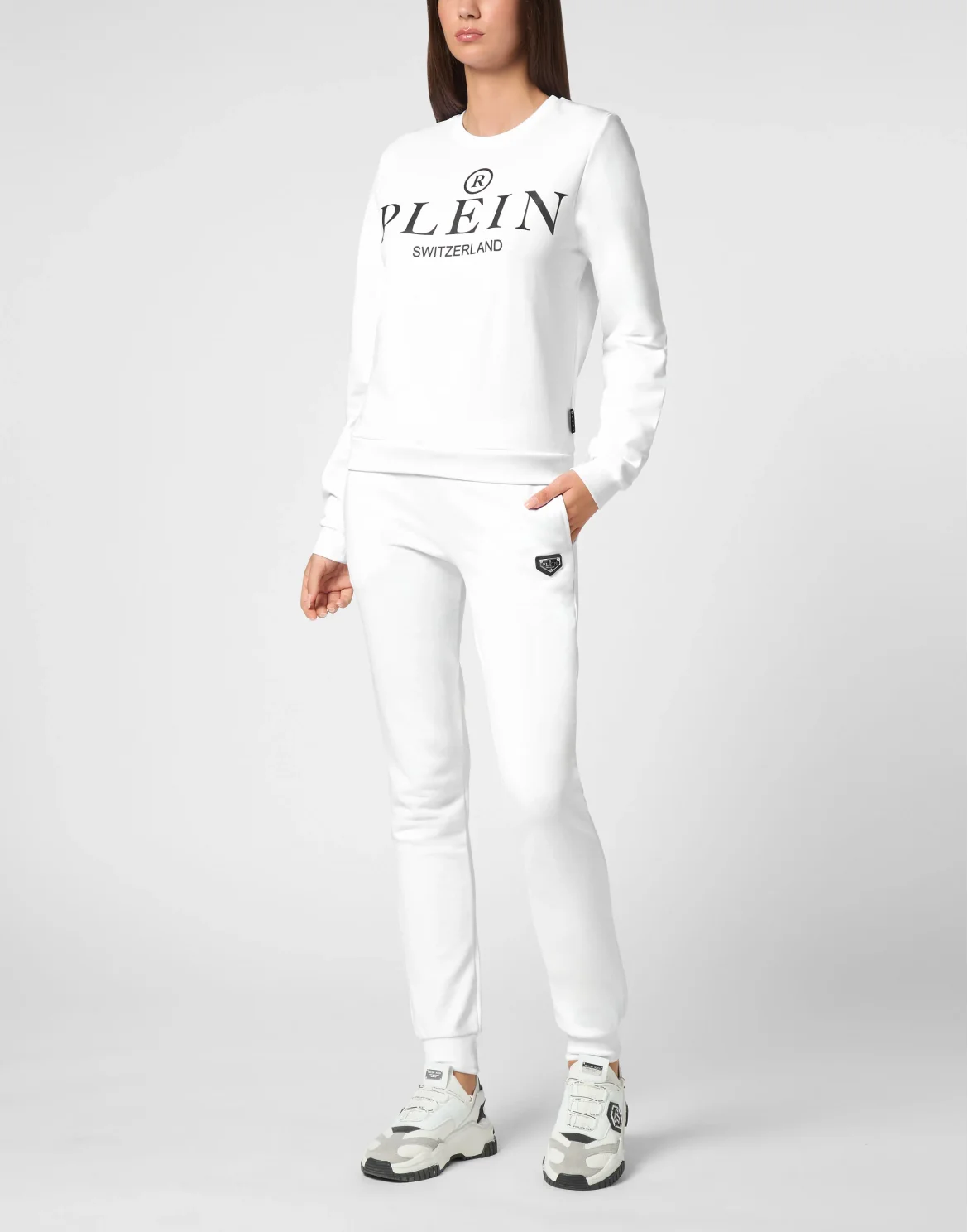 Sweatshirt Round Neck LS Iconic Plein, цвет: Белый