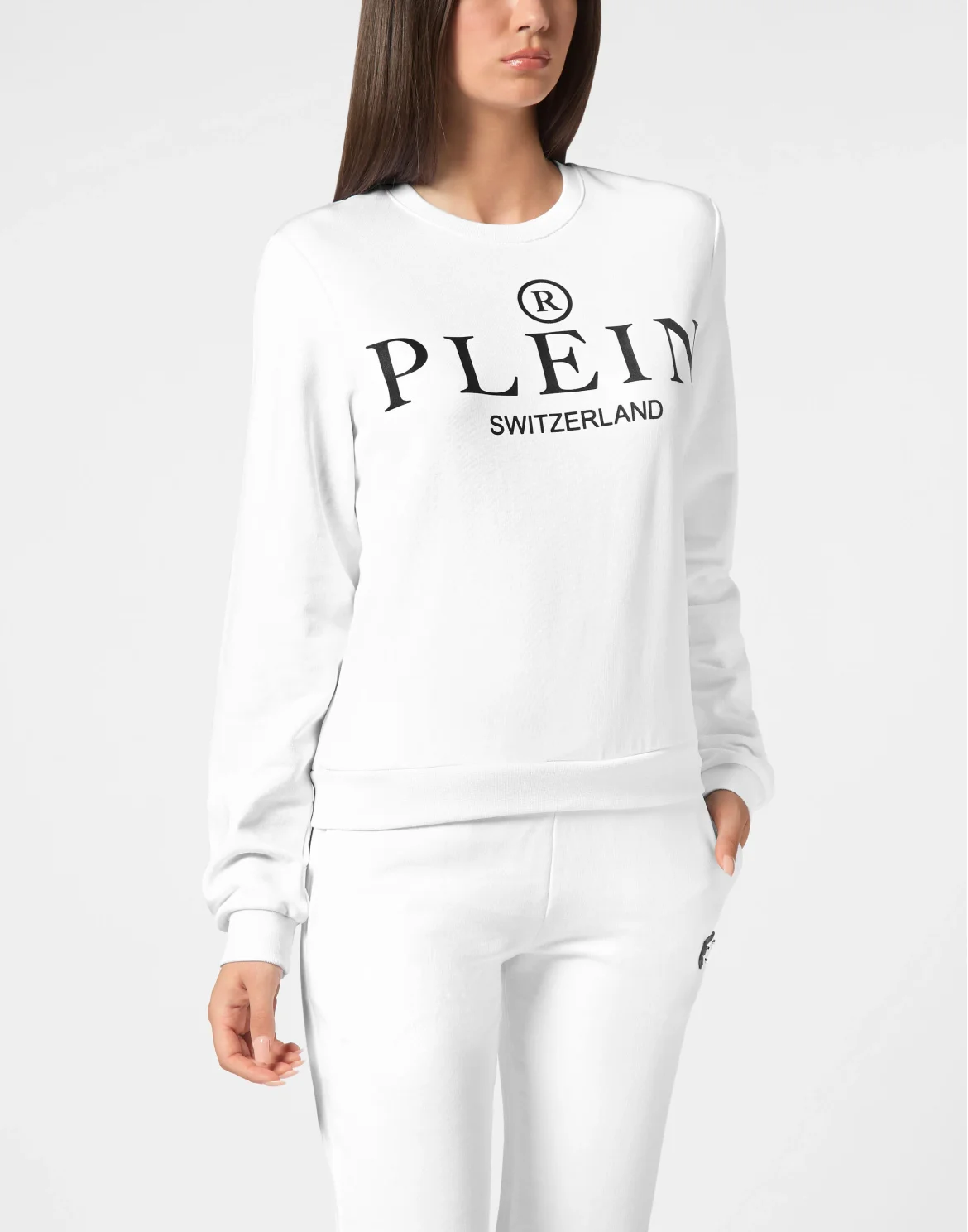 Sweatshirt Round Neck LS Iconic Plein, цвет: Белый