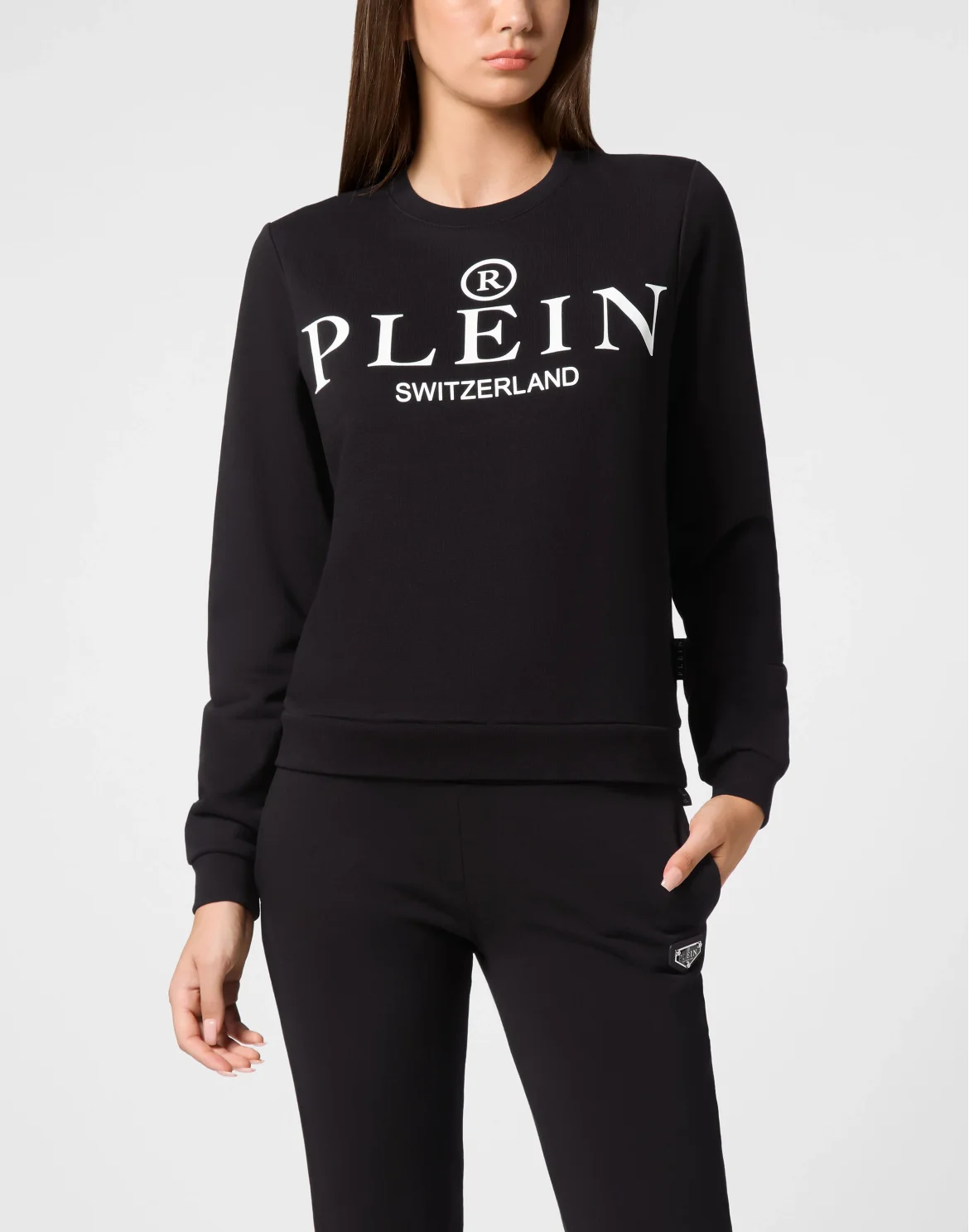 Sweatshirt Round Neck LS Iconic Plein, цвет: Черный