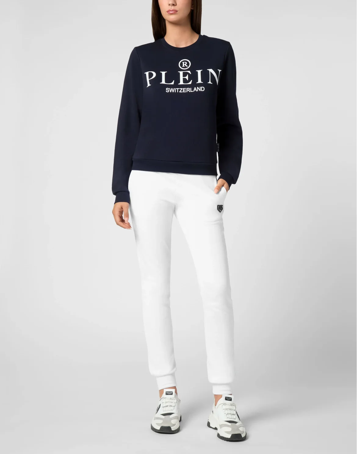 Sweatshirt Round Neck LS Iconic Plein, цвет: Синий