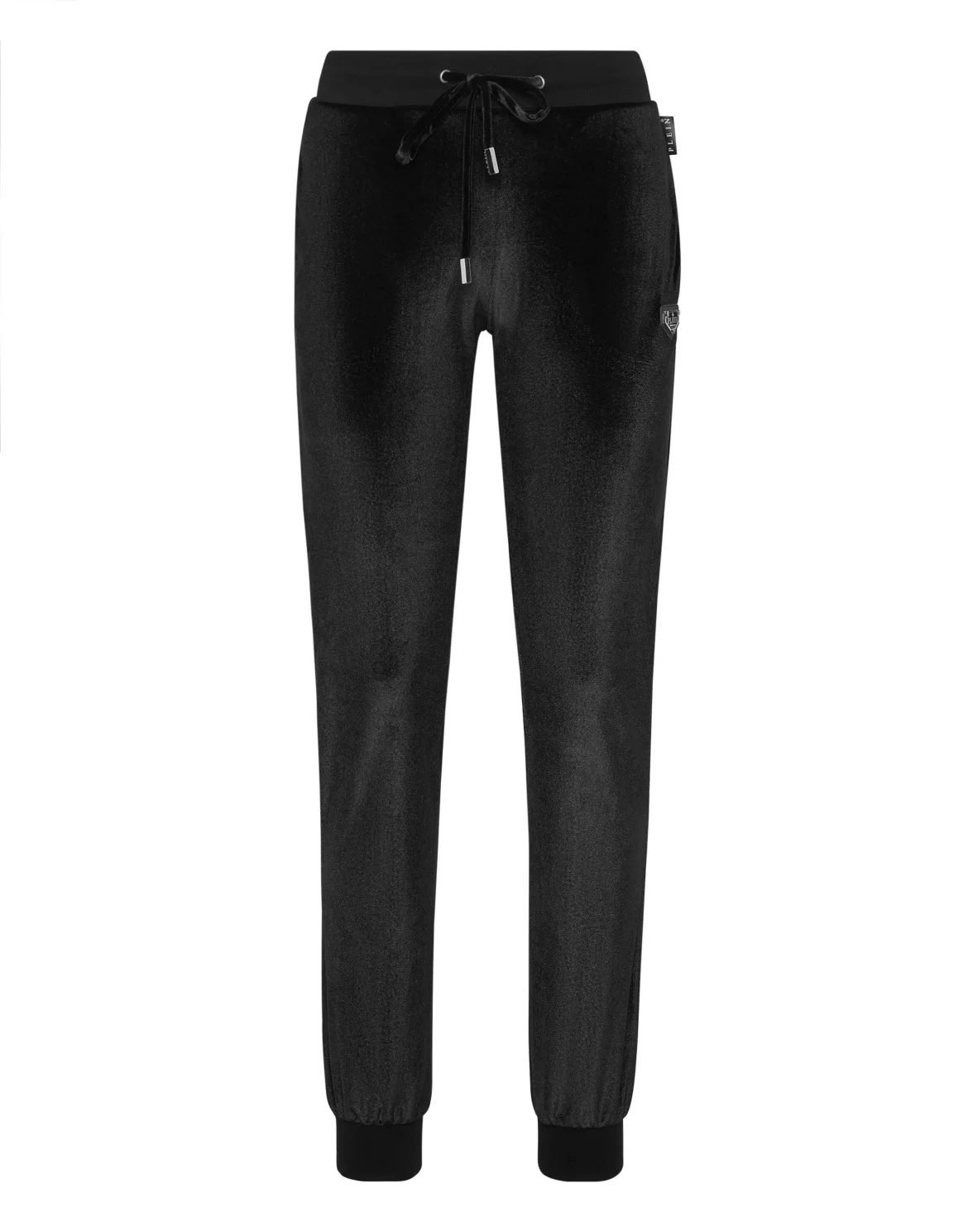 Chenille Jogging Trousers Strass Skull, цвет: Черный