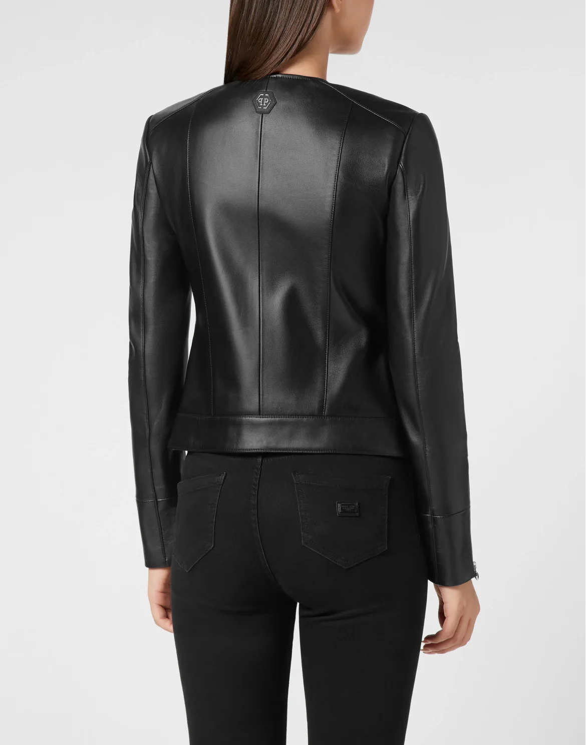 Leather Biker Jacket LS, цвет: Черный