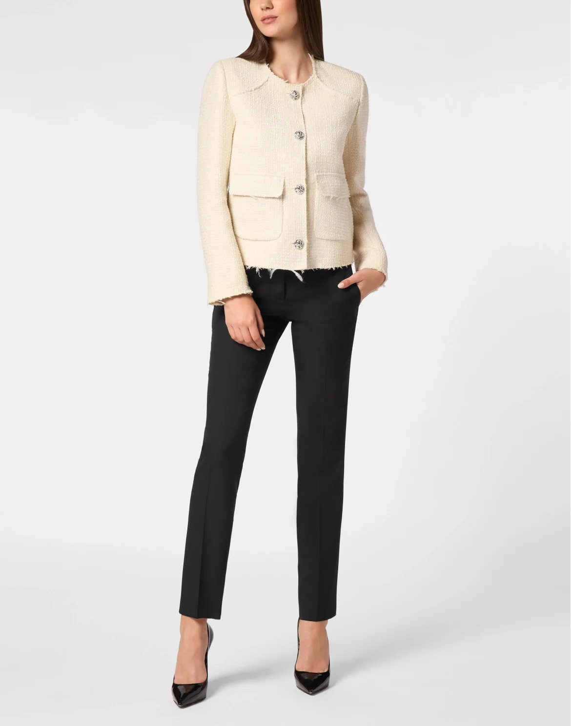Tweed Jacket LS, цвет: Белый