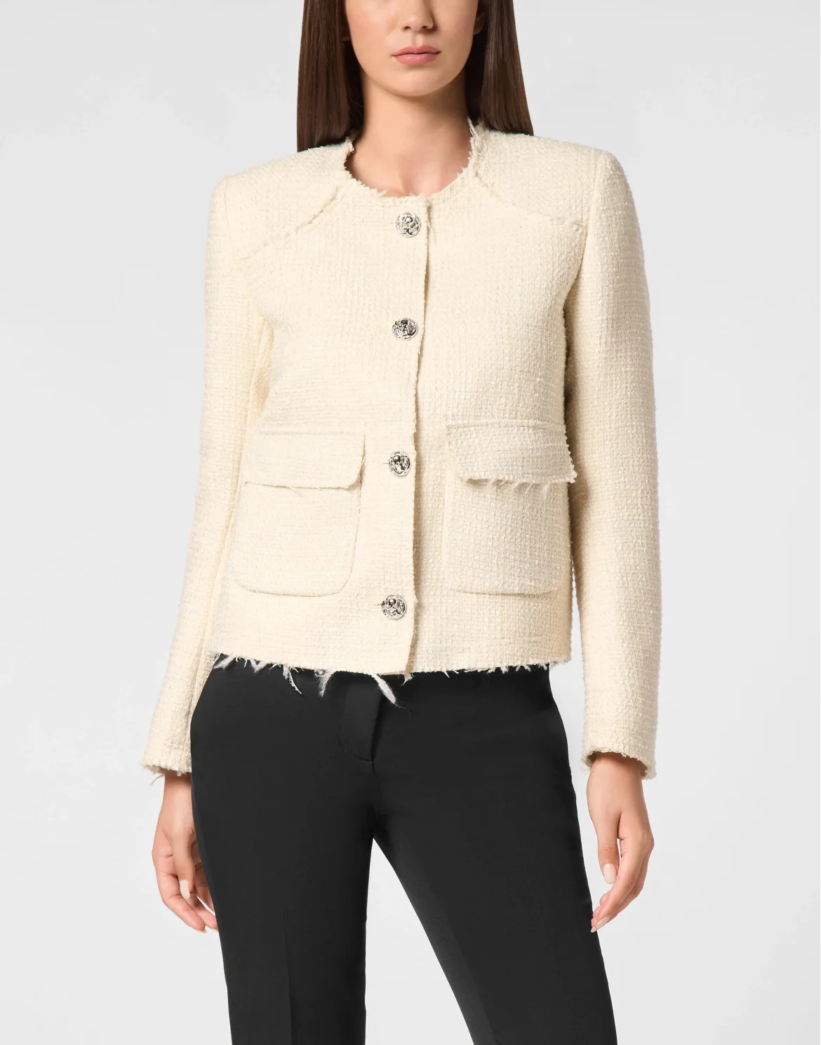 Tweed Jacket LS, цвет: Белый