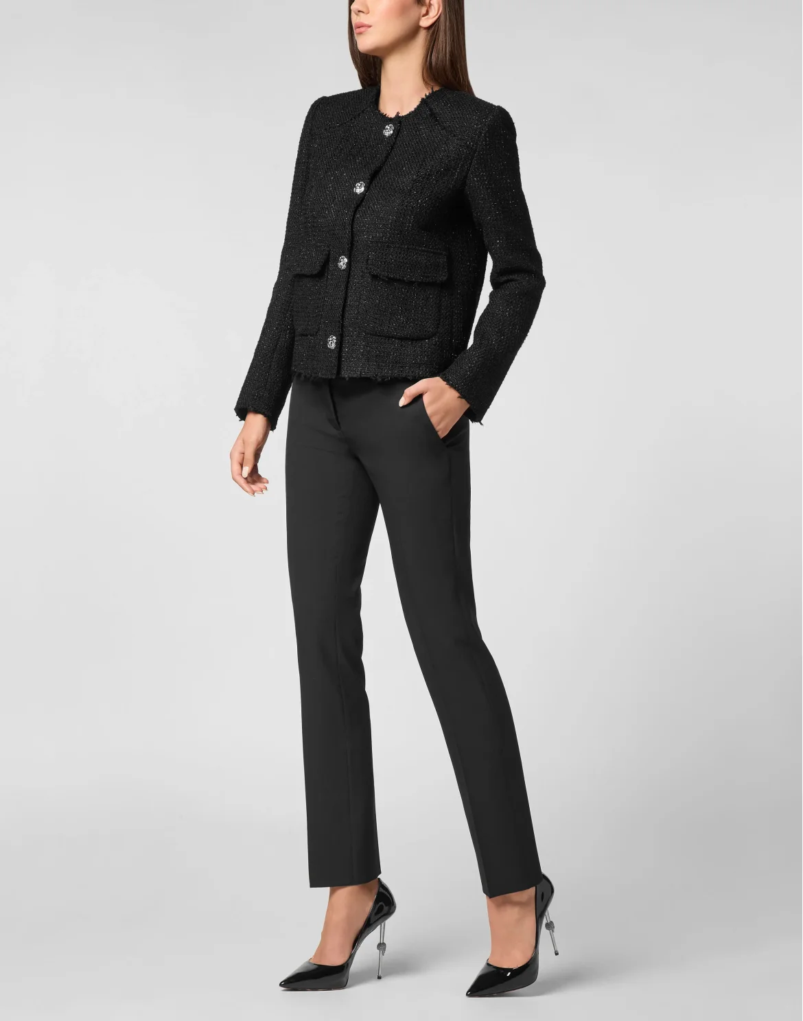 Tweed Jacket LS, цвет: Черный