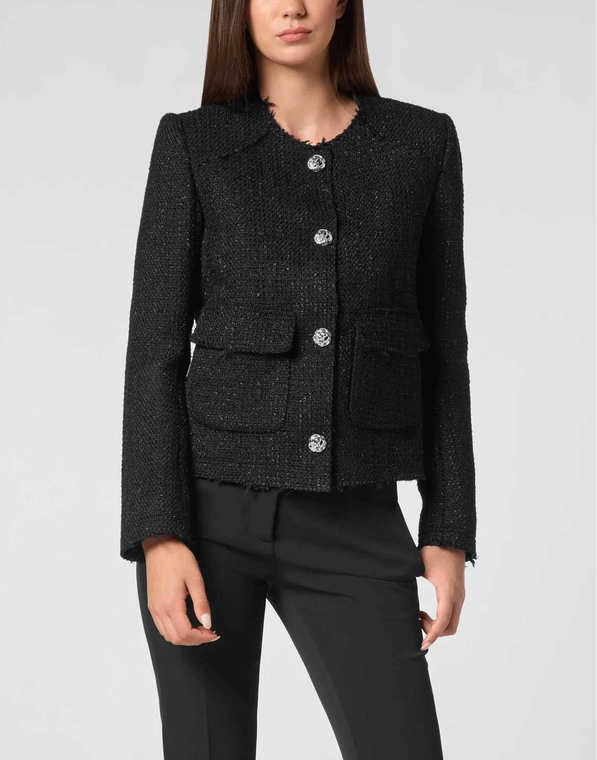Tweed Jacket LS, цвет: Черный