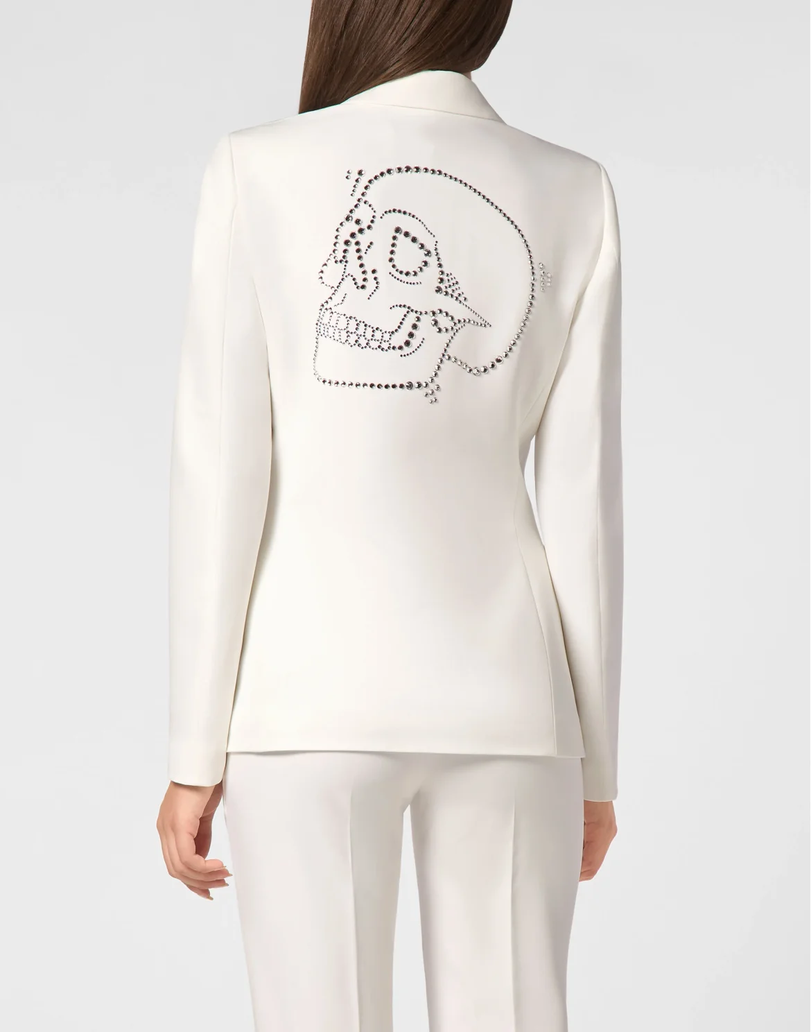 Fitted Cady Blazer LS Crystal Skull, цвет: Белый