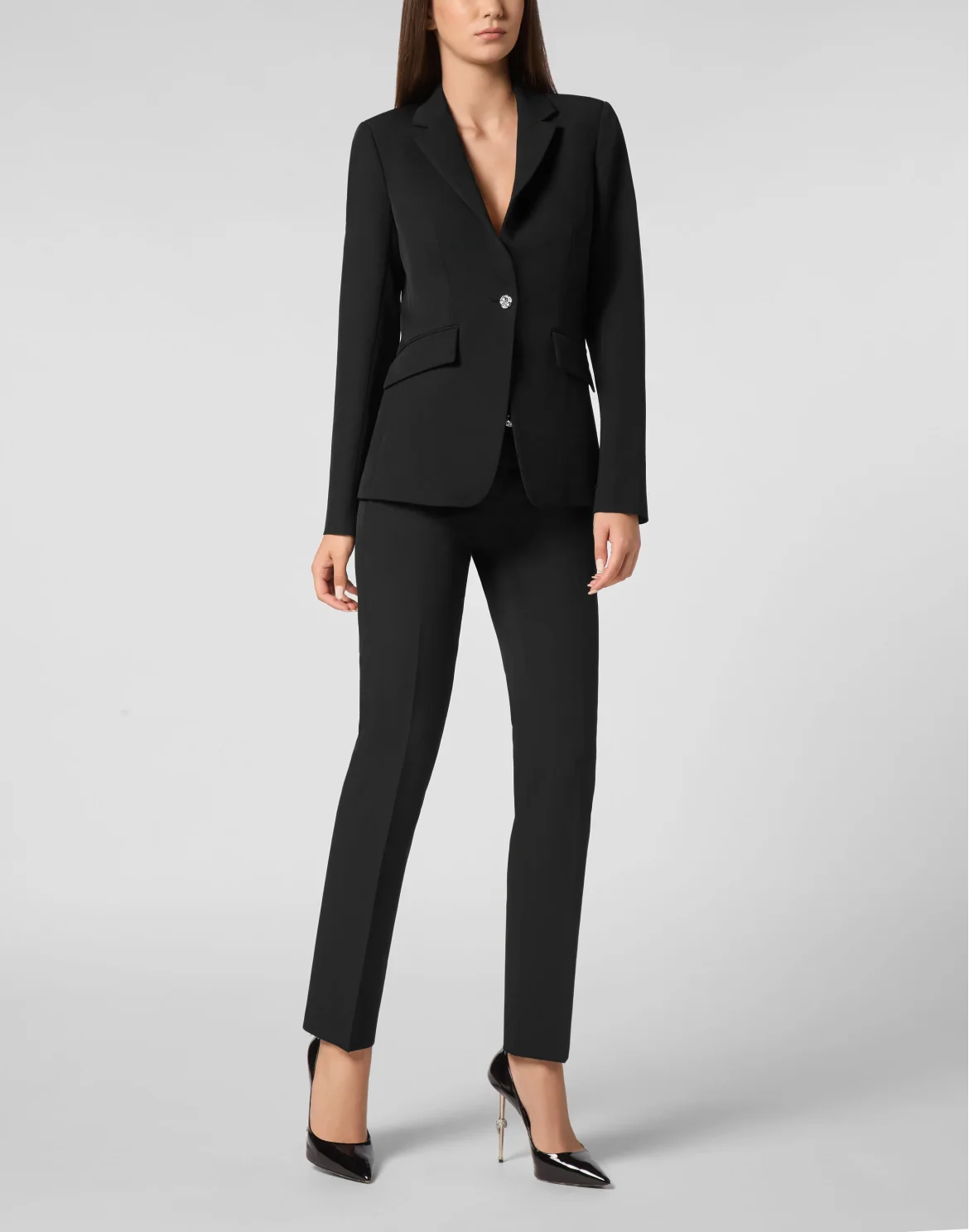 Fitted Cady Blazer LS Crystal Skull, цвет: Черный