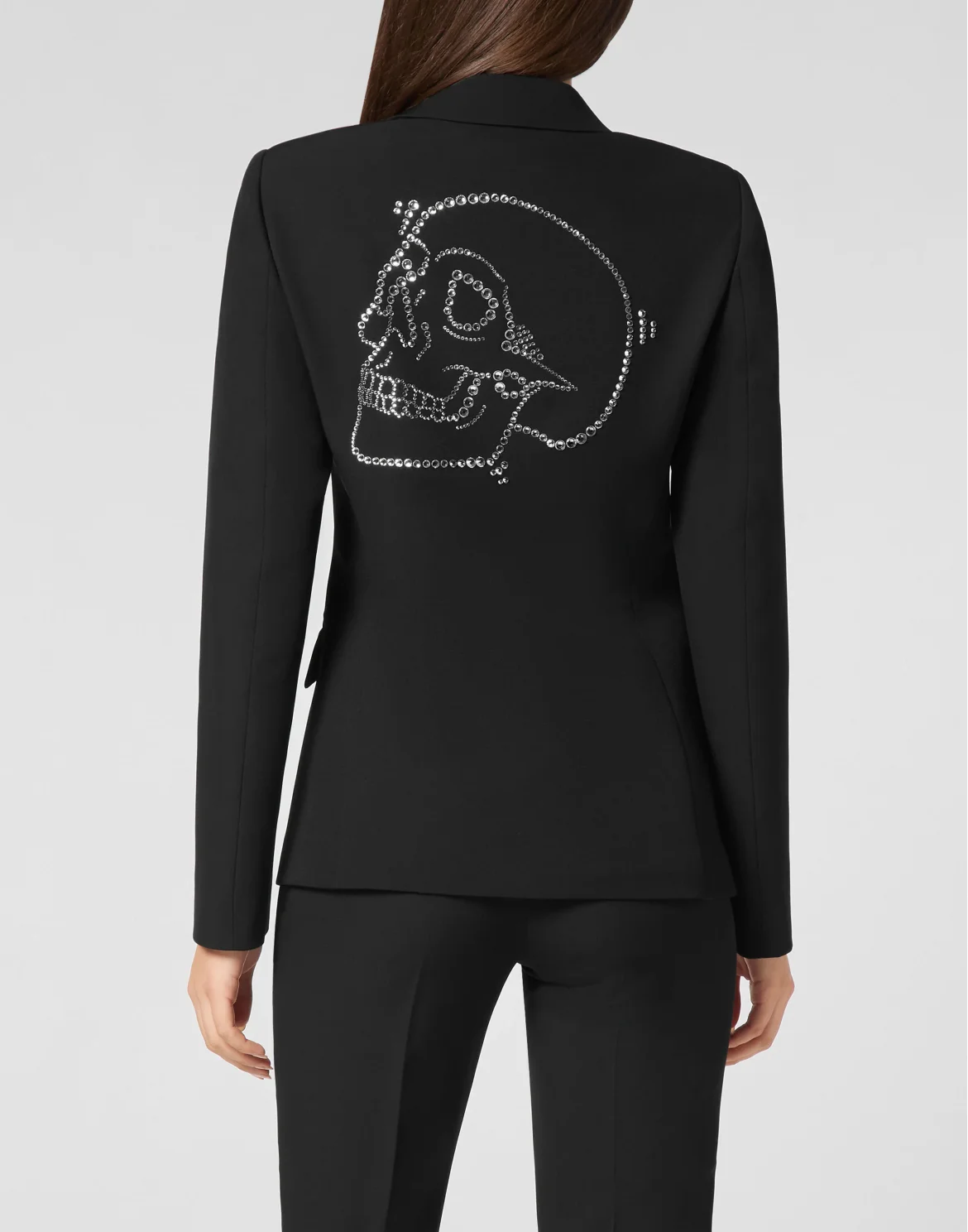 Fitted Cady Blazer LS Crystal Skull, цвет: Черный
