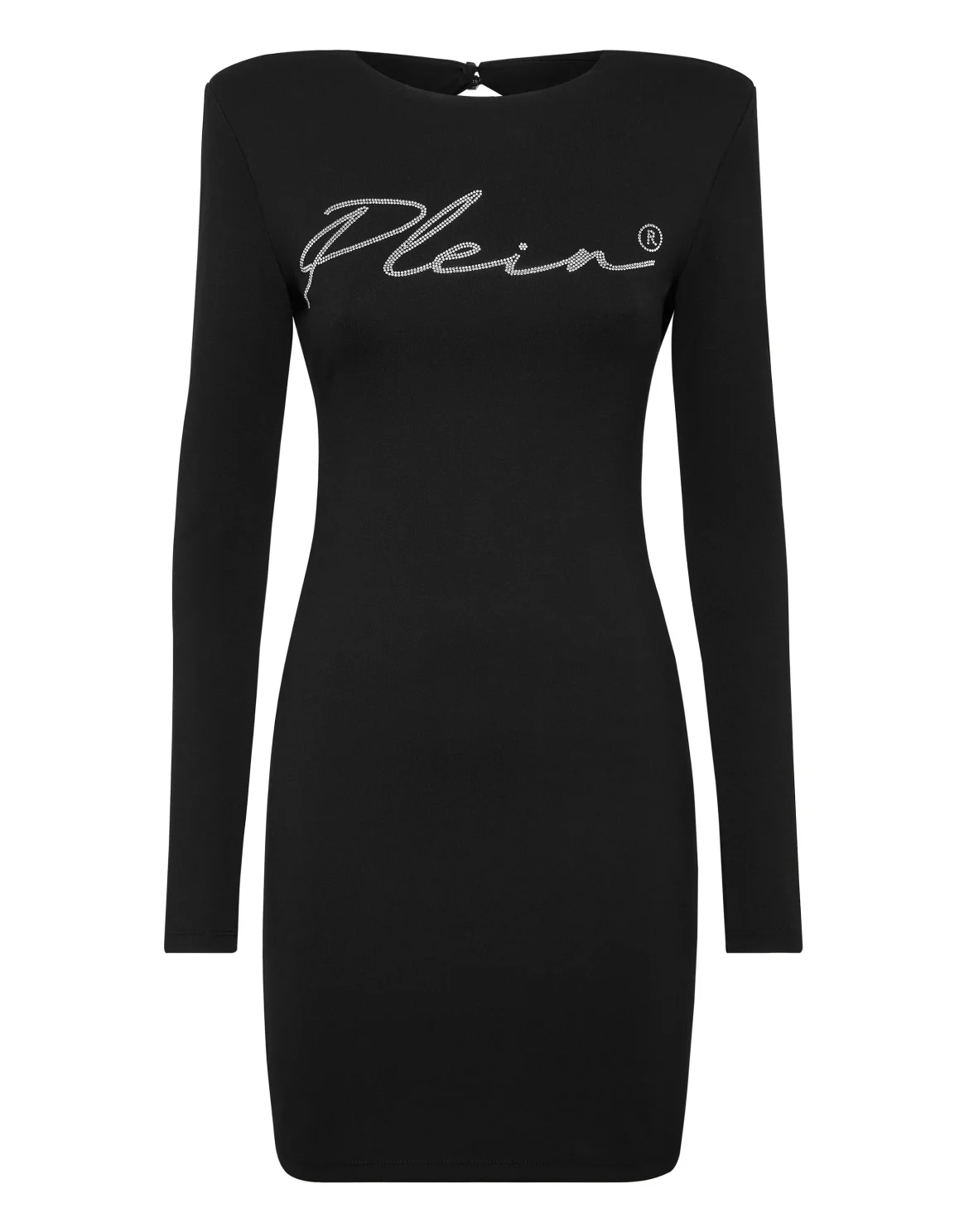 Mini Dress LS Strass Signature, цвет: Черный