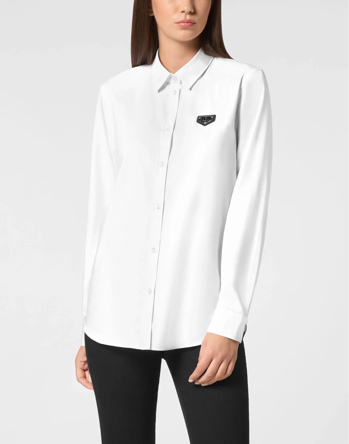 Poplin Shirt LS Iconic Plein, цвет: Белый